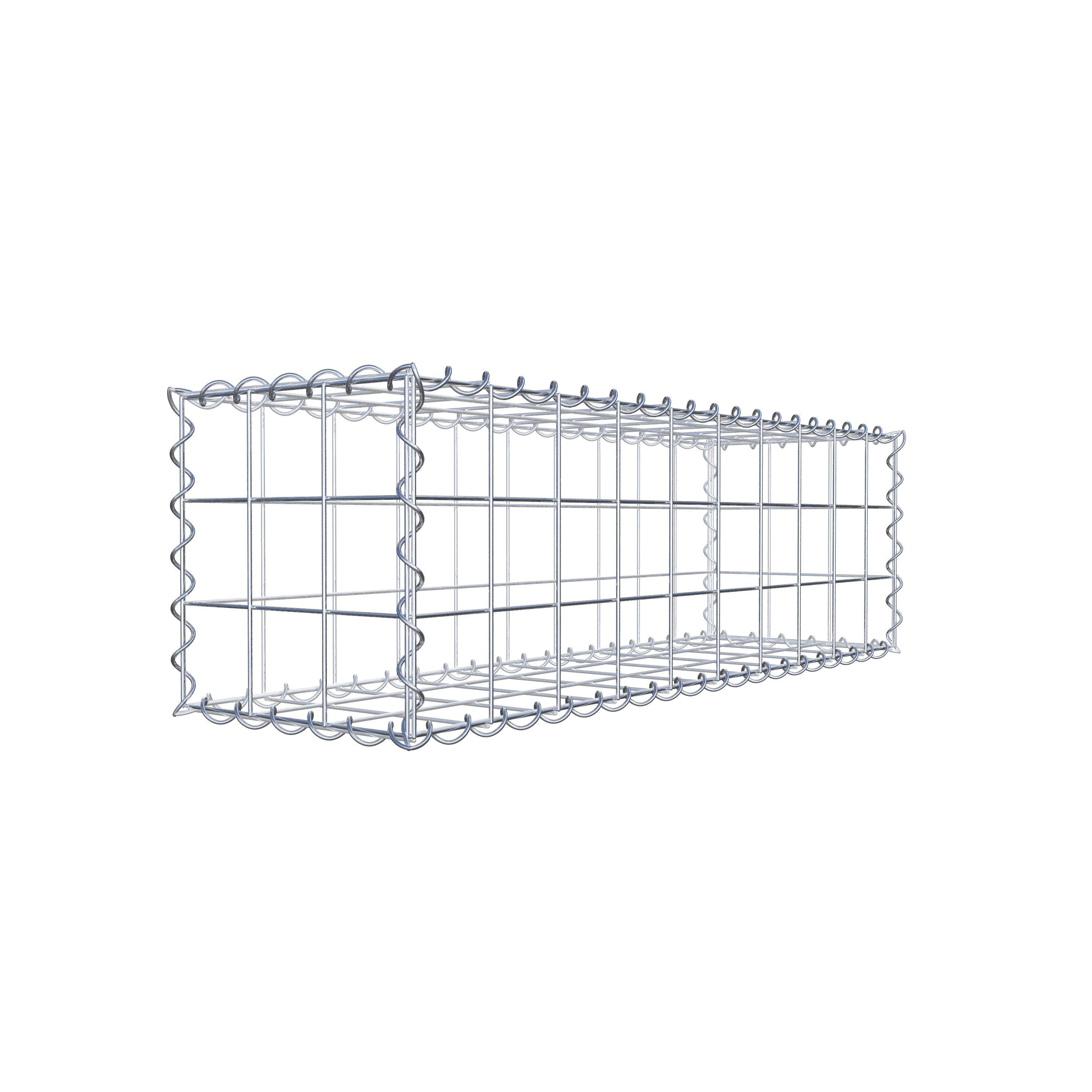Gabião 100 cm x 30 cm x 30 cm (C x A x P), malhagem 10 cm x 10 cm, espiral