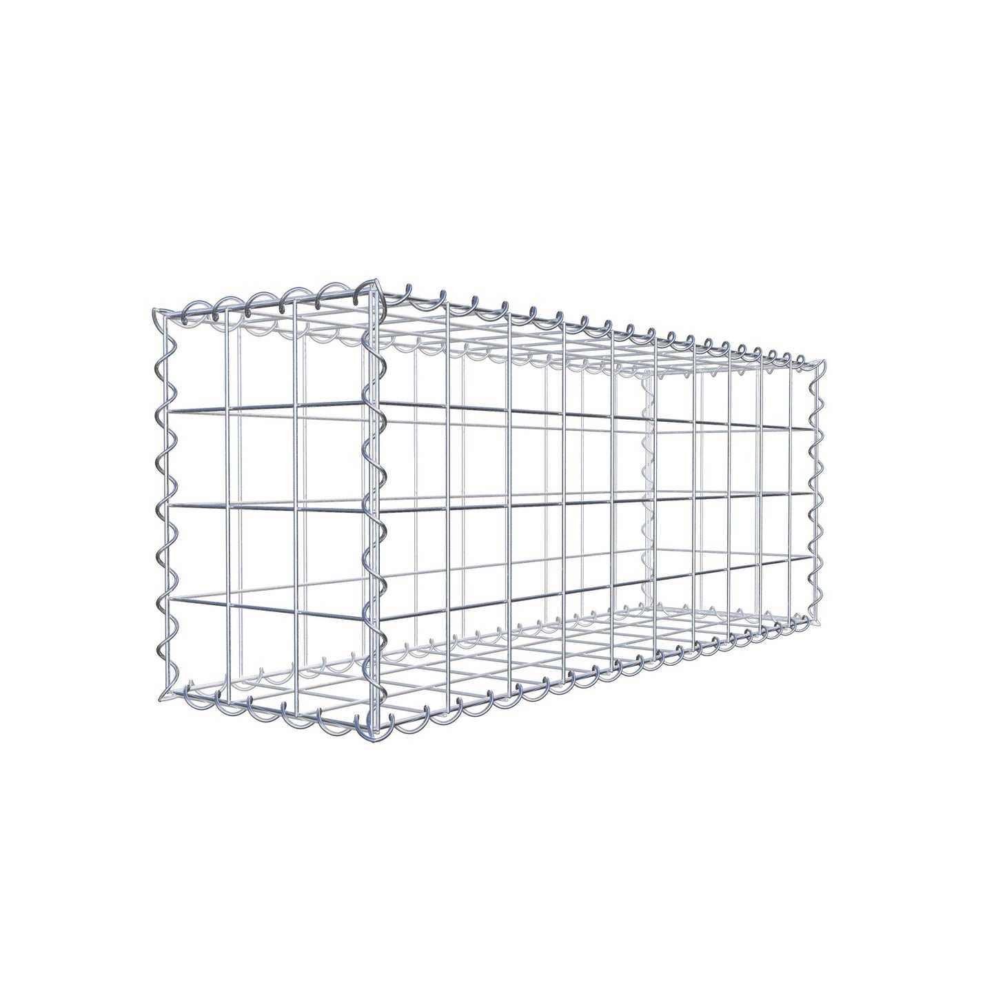 Gabião 100 cm x 40 cm x 30 cm (C x A x P), malhagem 10 cm x 10 cm, espiral