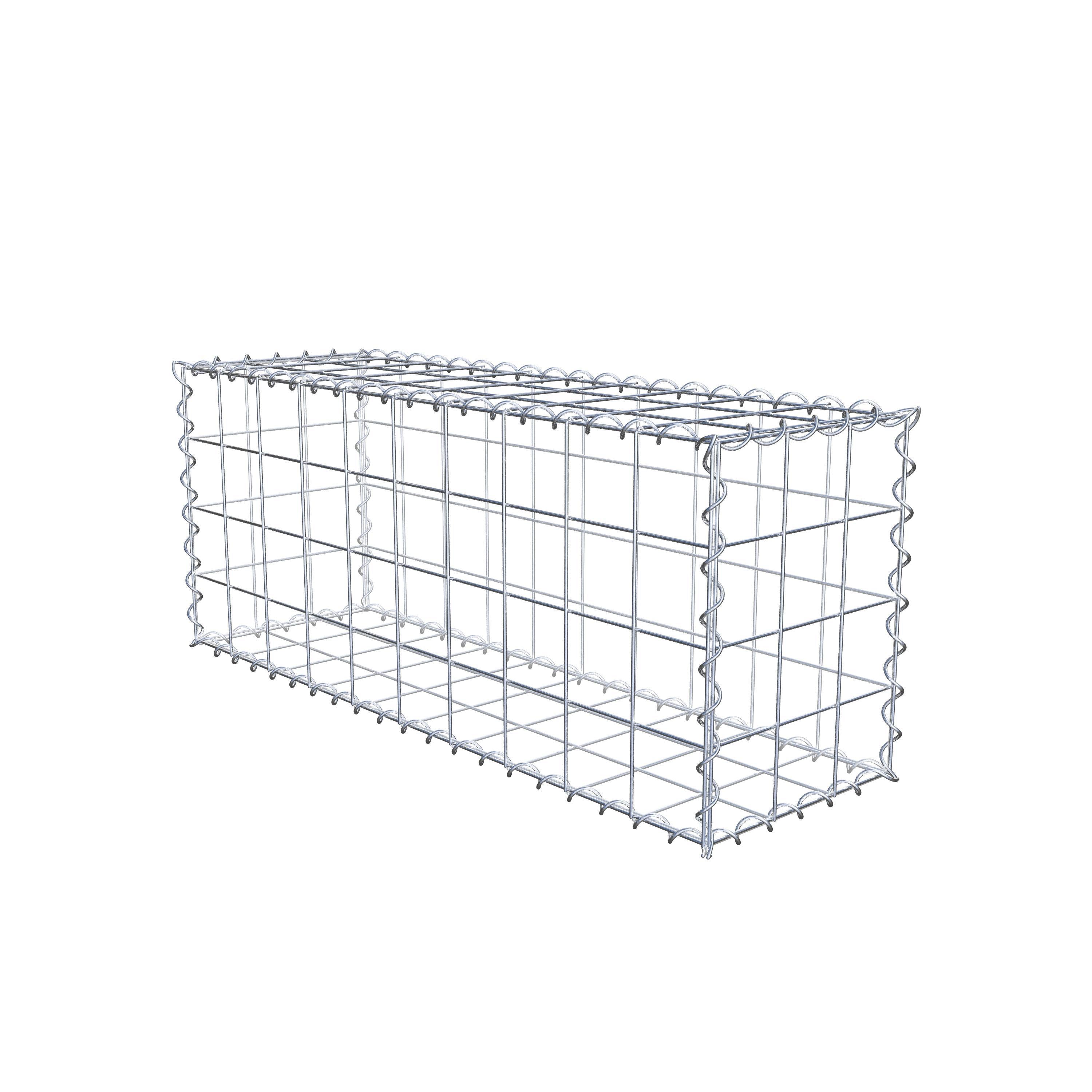 Gabion 100 cm x 40 cm x 30 cm (L x H x D), maskestørrelse 10 cm x 10 cm, spiral