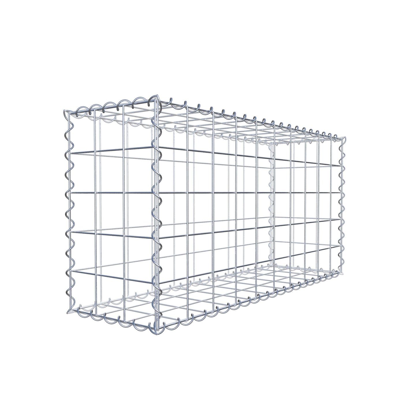Gabion 100 cm x 50 cm x 30 cm (L x H x D), mesh size 10 cm x 10 cm, spiral