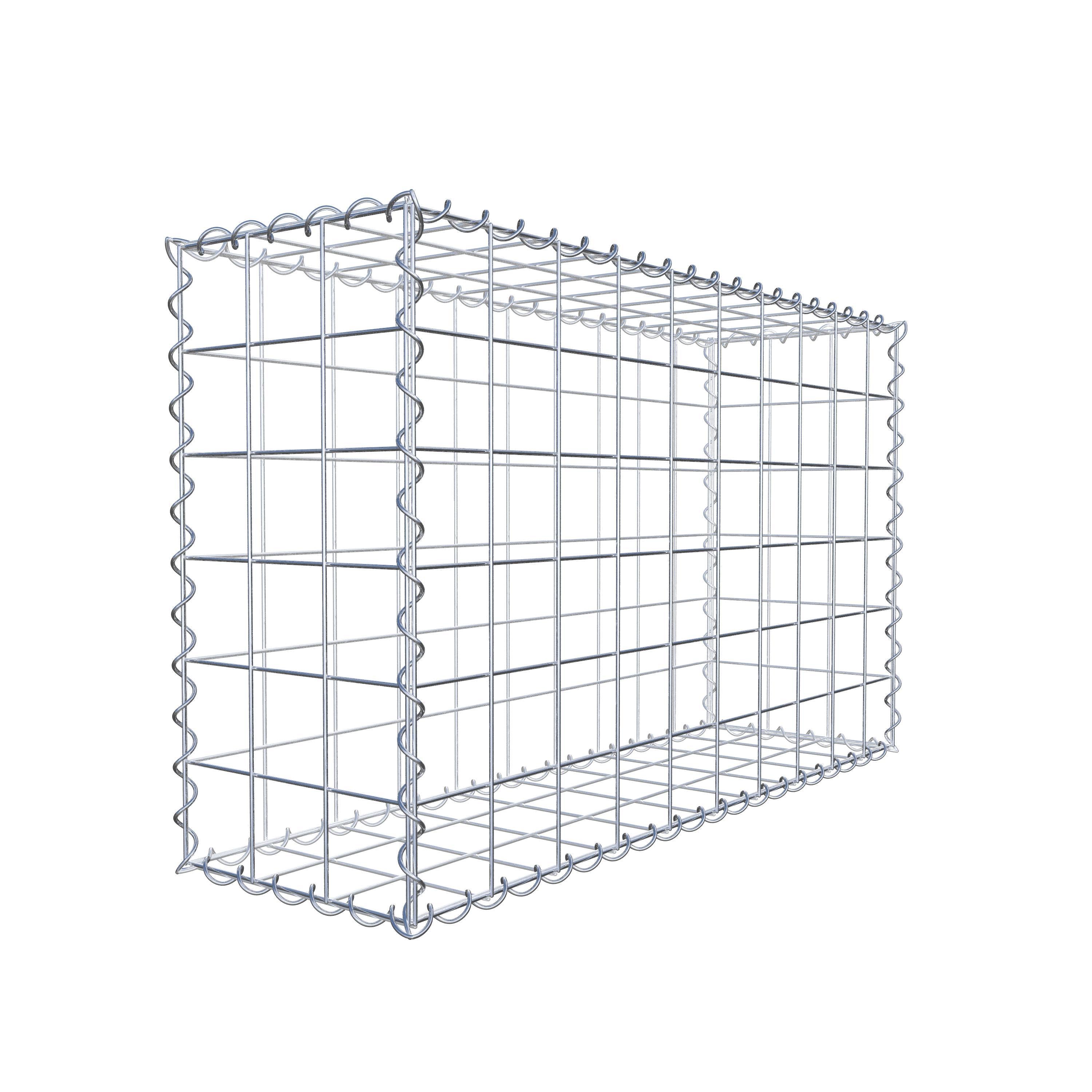 Gabion 100 cm x 60 cm x 30 cm (L x H x D), maskestørrelse 10 cm x 10 cm, spiral