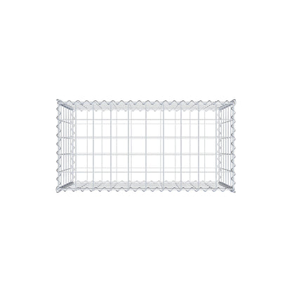 Gabion 100 cm x 60 cm x 50 cm (L x H x D), maskstorlek 10 cm x 10 cm, spiral