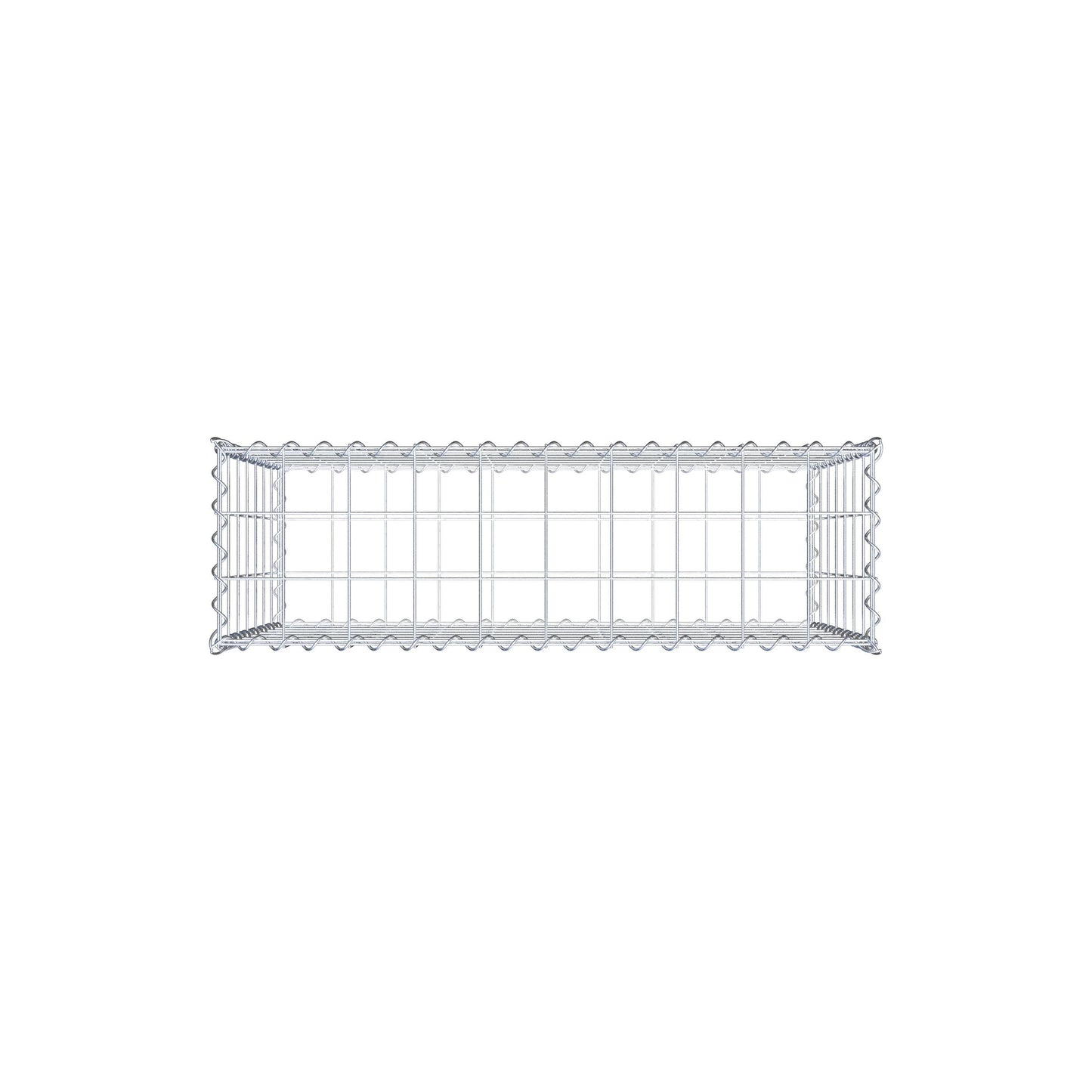 Gavión 100 cm x 70 cm x 30 cm (largo x alto x profundidad), tamaño de malla 10 cm x 10 cm, espiral