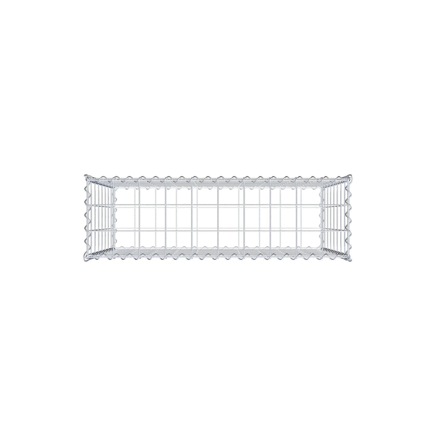 Gabbione 100 cm x 80 cm x 30 cm (L x H x P), maglia 10 cm x 10 cm, spirale