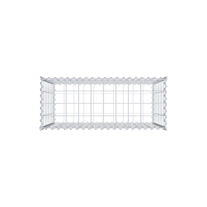 Gabione 100 cm x 80 cm x 40 cm (L x H x T), Maschenweite 10 cm x 10 cm, Spirale