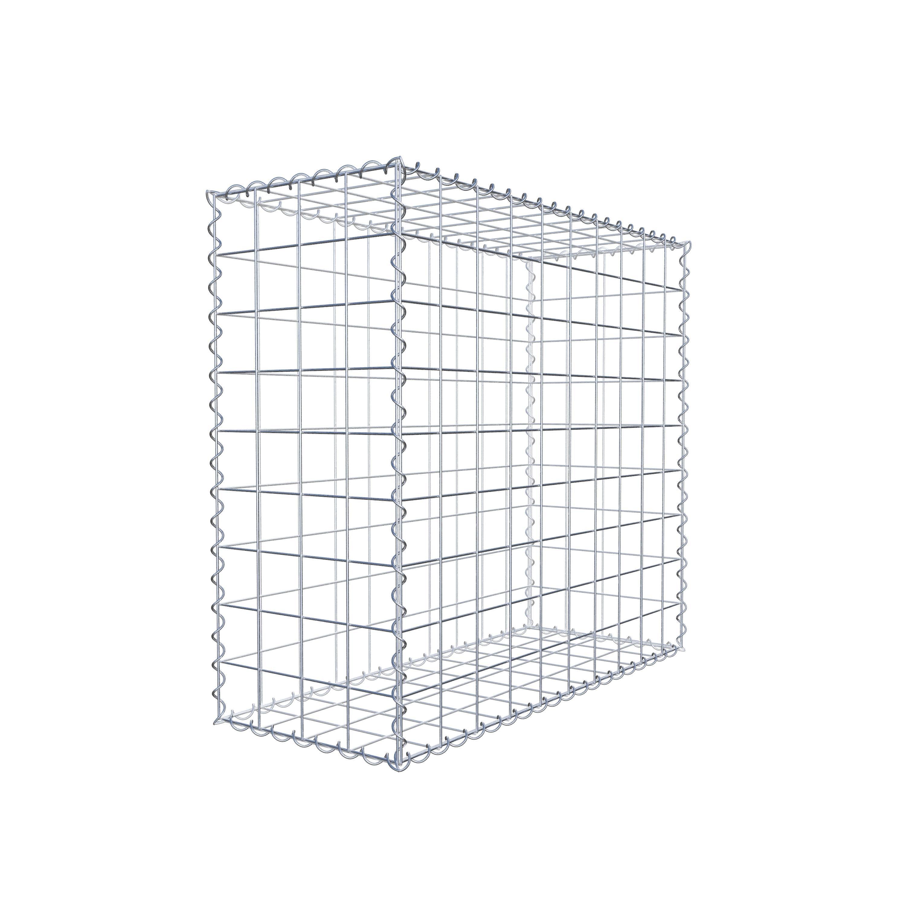 Gabion 100 cm x 90 cm x 40 cm (L x H x D), maskestørrelse 10 cm x 10 cm, spiral