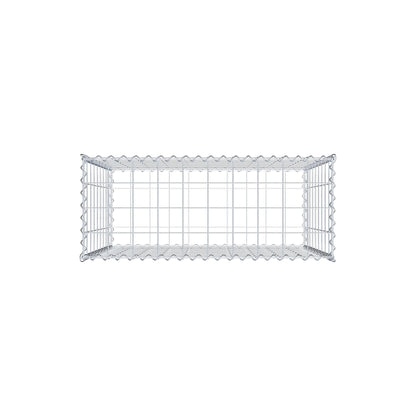 Schanskorf 100 cm x 90 cm x 40 cm (L x H x D), maaswijdte 10 cm x 10 cm, spiraalvormig