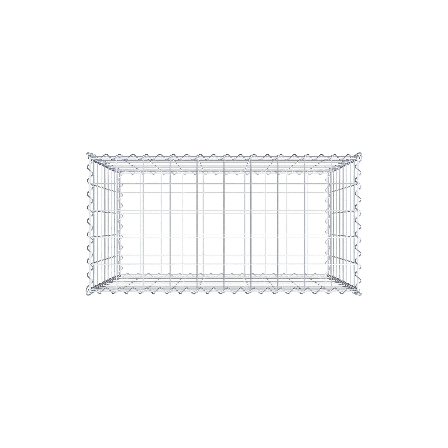 Gabion 100 cm x 90 cm x 50 cm (L x H x P), mailles 10 cm x 10 cm, spirale