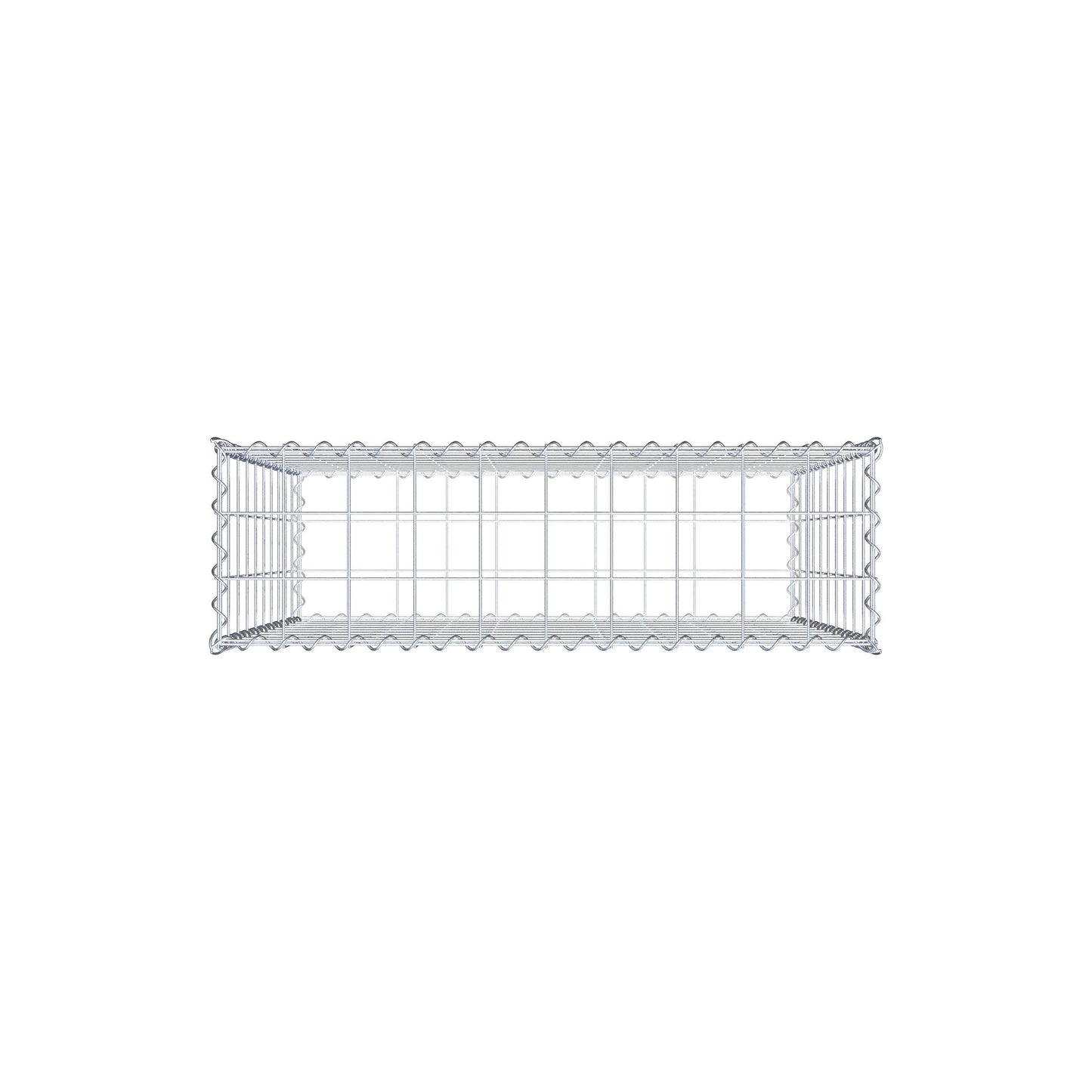 Gabion 100 cm x 100 cm x 30 cm (L x H x D), maskstorlek 10 cm x 10 cm, spiral