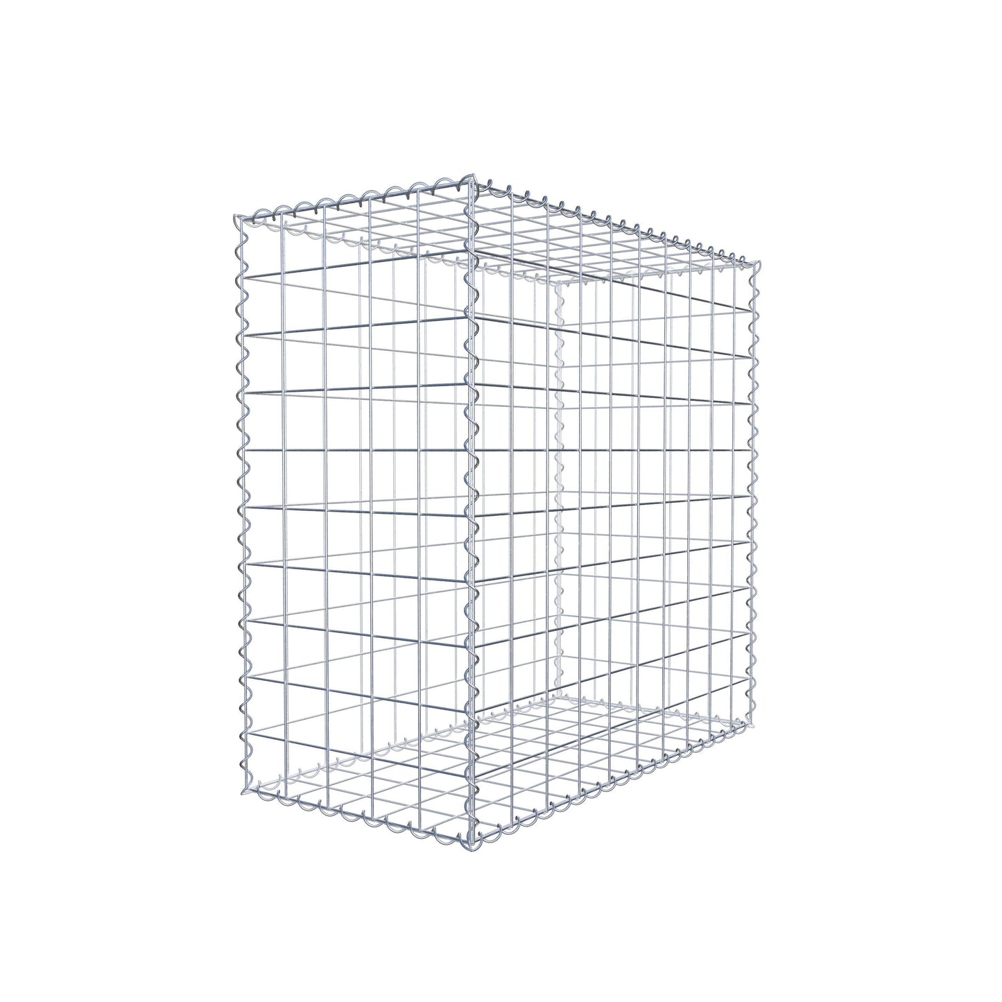 Gabion 100 cm x 100 cm x 50 cm (L x H x D), maskstorlek 10 cm x 10 cm, spiral