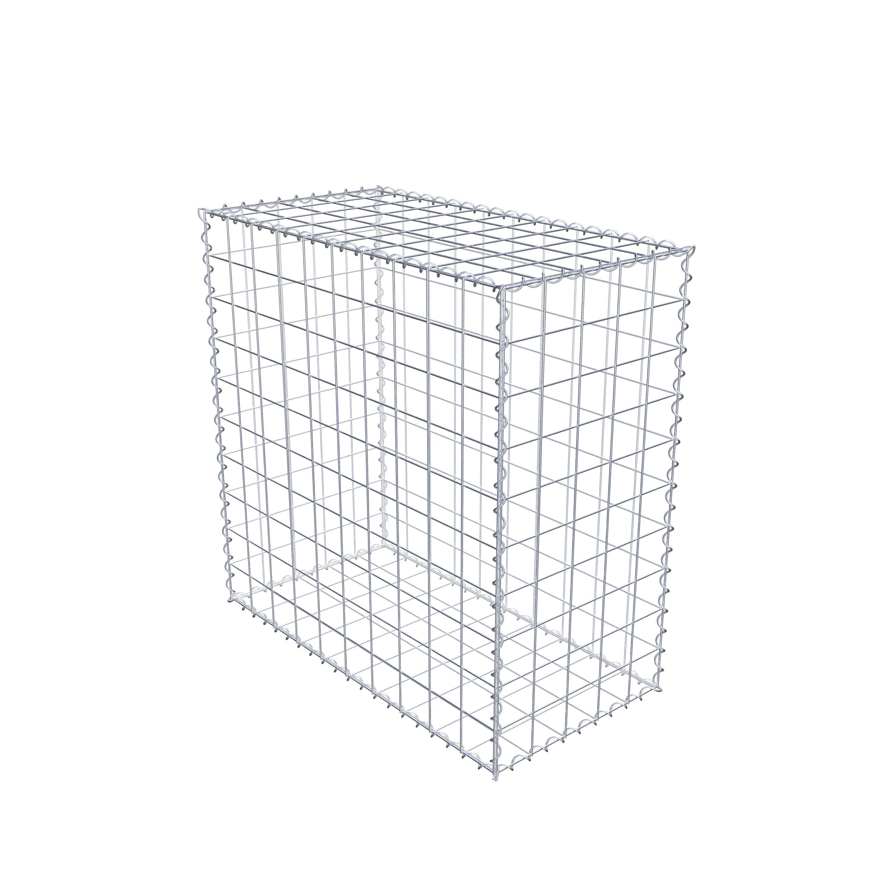 Gabion 100 cm x 100 cm x 50 cm (L x H x D), mesh size 10 cm x 10 cm, spiral