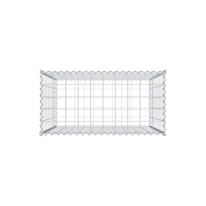 Gabion 100 cm x 100 cm x 50 cm (L x H x D), maskstorlek 10 cm x 10 cm, spiral