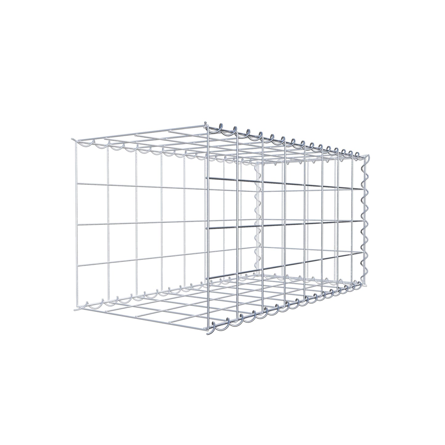 Gabbione aggiuntivo tipo 2 80 cm x 40 cm x 40 cm (L x H x P), dimensione maglia 10 cm x 10 cm, a spirale