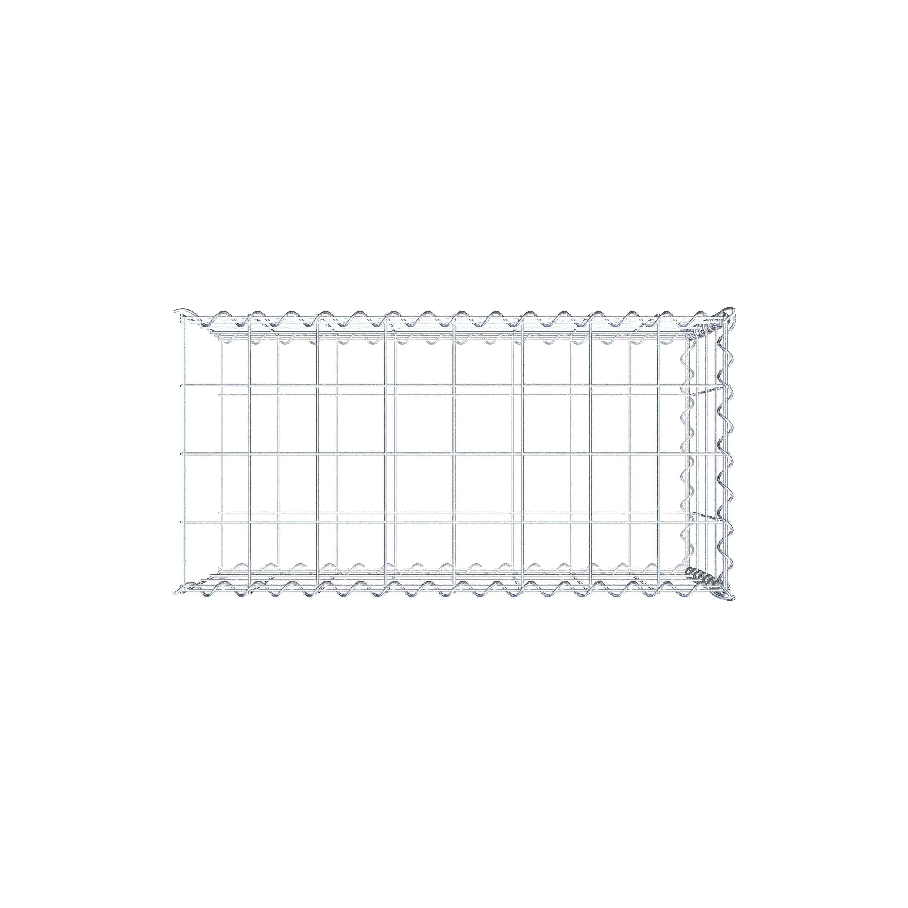 Gabião tipo 2 80 cm x 40 cm x 40 cm (C x A x P), malhagem 10 cm x 10 cm, espiral