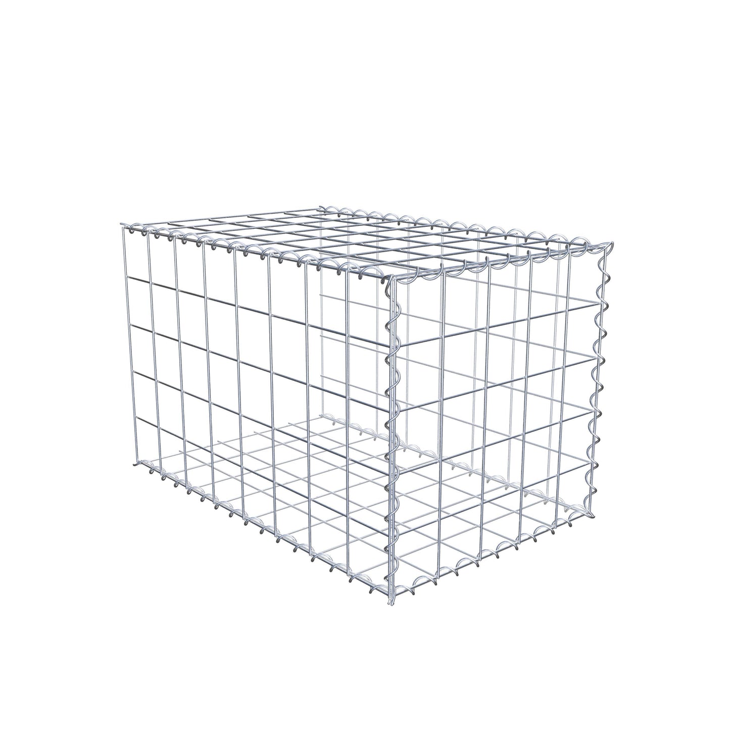 Gabion rapporté type 2 80 cm x 50 cm x 50 cm (L x H x P), mailles 10 cm x 10 cm, spirale