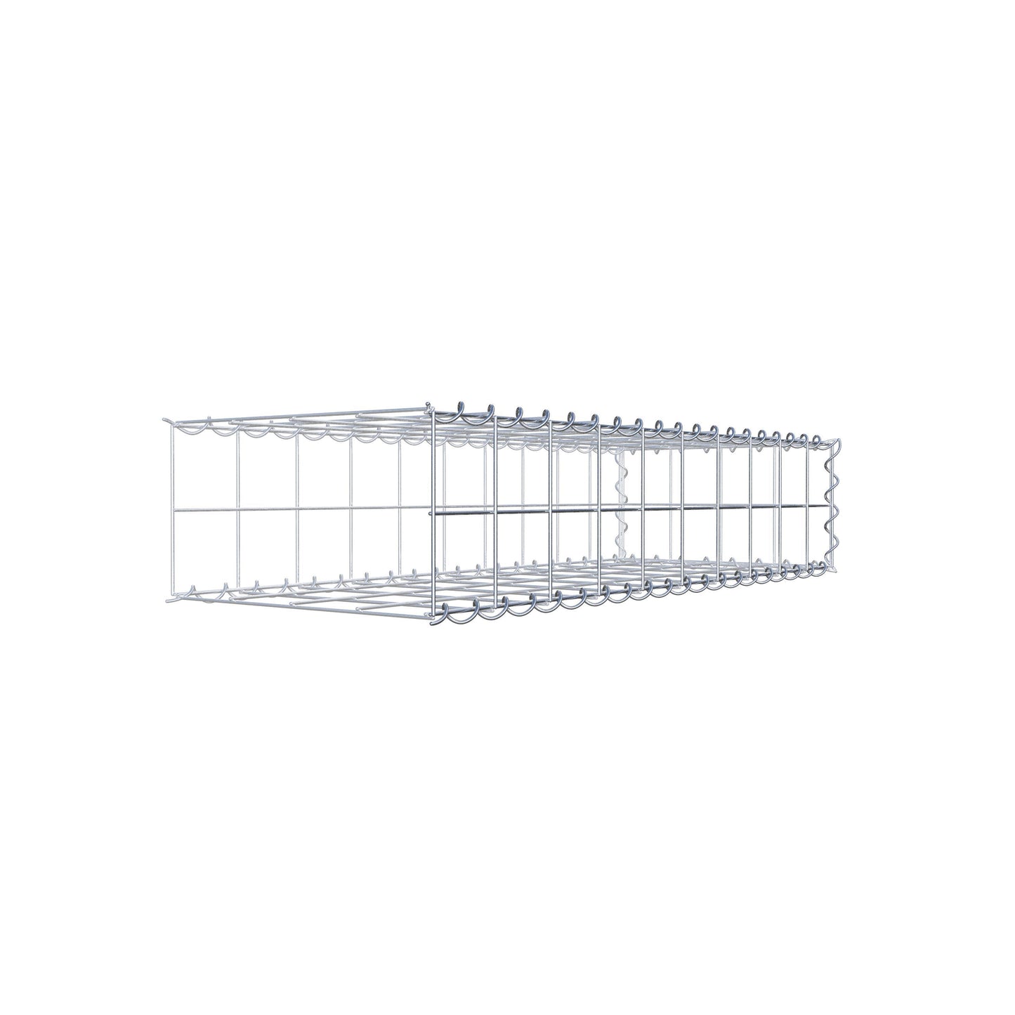 Gabião tipo 2 100 cm x 20 cm x 40 cm (C x A x P), malhagem 10 cm x 10 cm, espiral