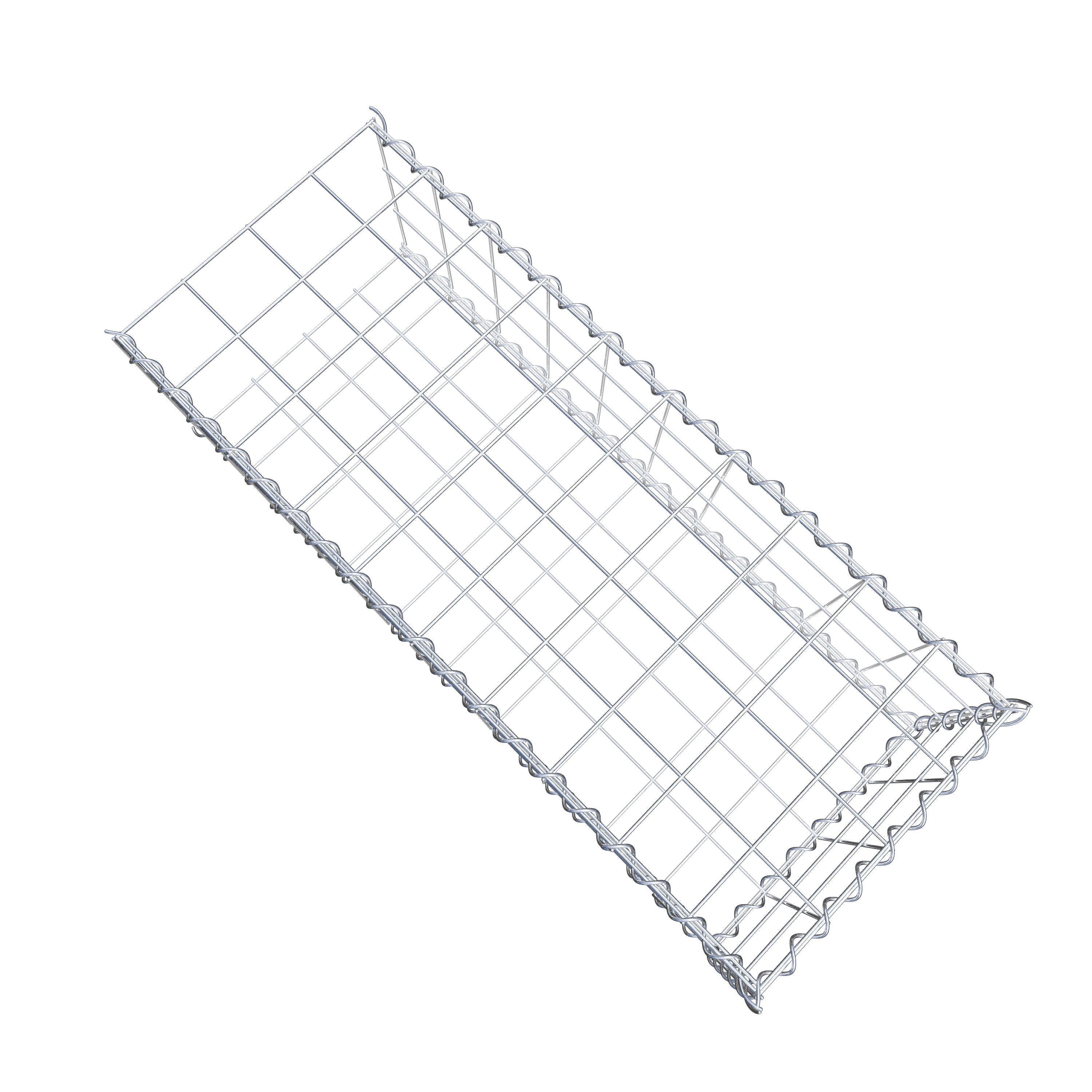 Opvokset gabion type 2 100 cm x 30 cm x 40 cm (L x H x D), maskestørrelse 10 cm x 10 cm, spiral