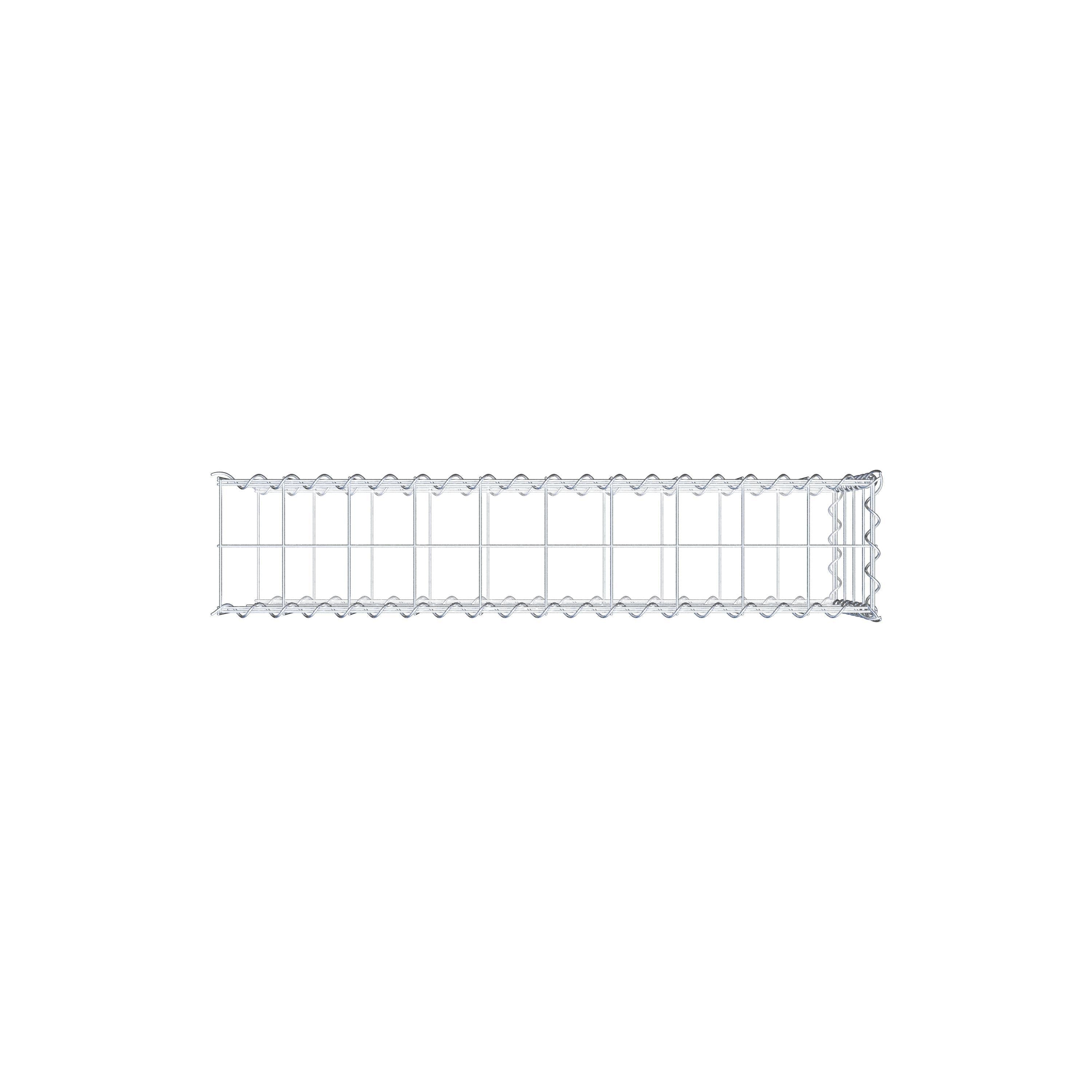 Gabião tipo 2 100 cm x 40 cm x 20 cm (C x A x P), malhagem 10 cm x 10 cm, espiral