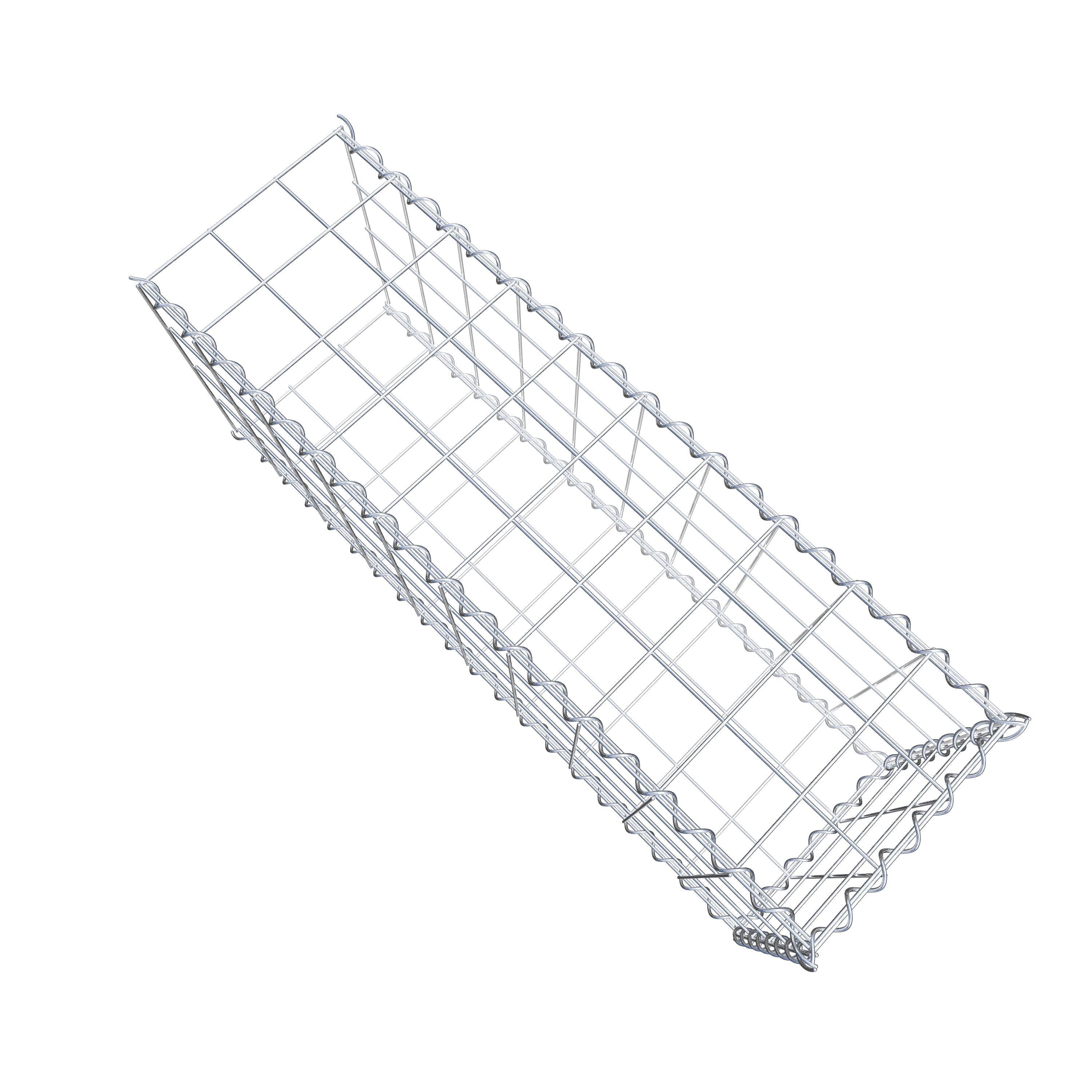 Gavión adulto tipo 2 100 cm x 40 cm x 30 cm (largo x alto x profundidad), tamaño de malla 10 cm x 10 cm, espiral