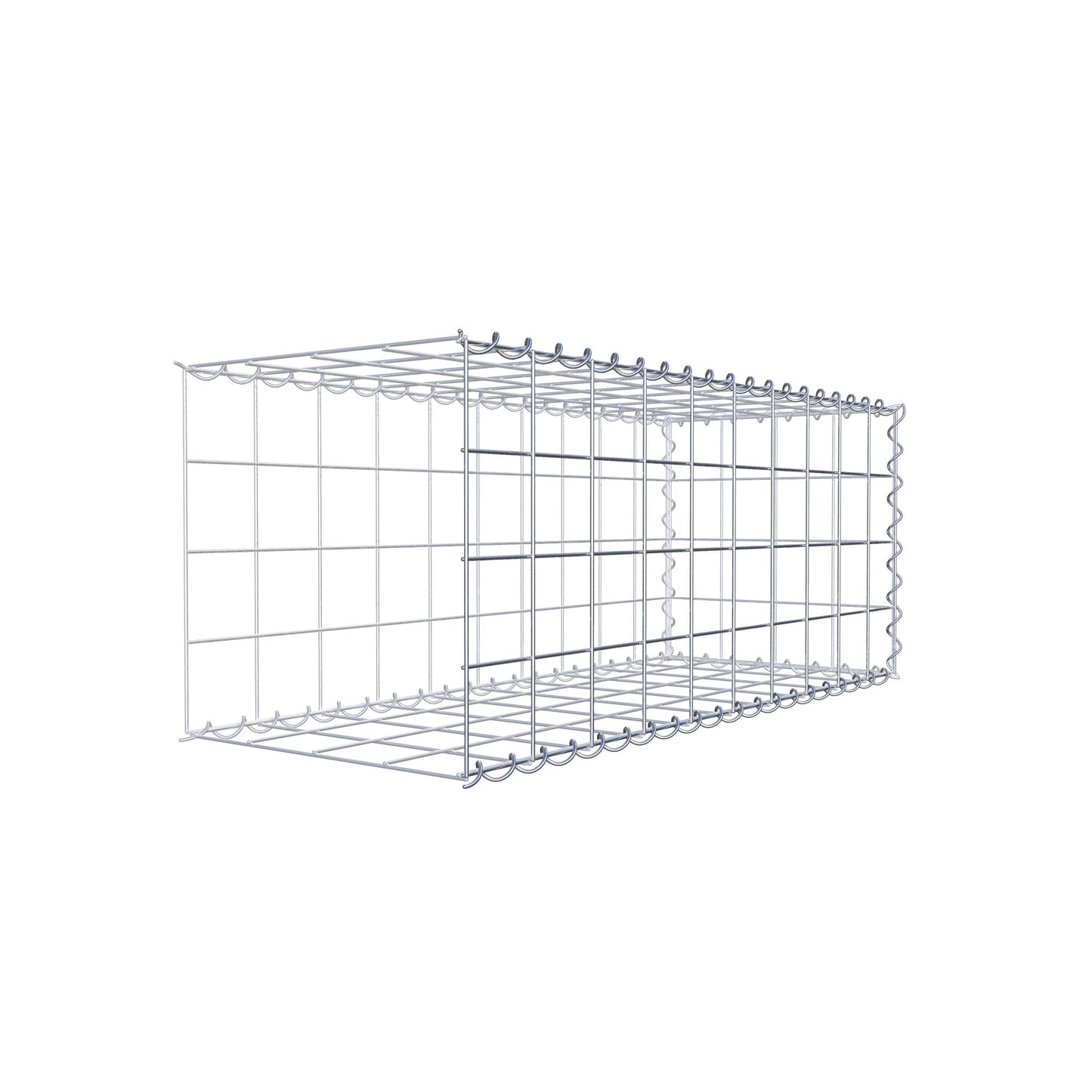 Grown-on gabion type 2 100 cm x 40 cm x 40 cm (L x H x D), mesh size 10 cm x 10 cm, spiral