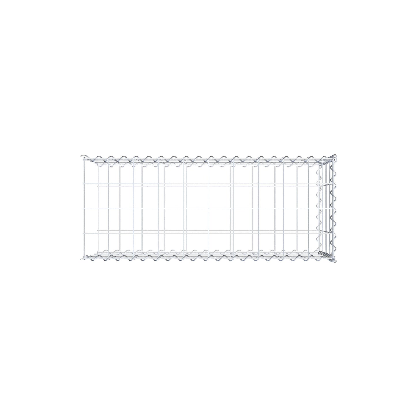 Grown-on gabion type 2 100 cm x 40 cm x 40 cm (L x H x D), mesh size 10 cm x 10 cm, spiral