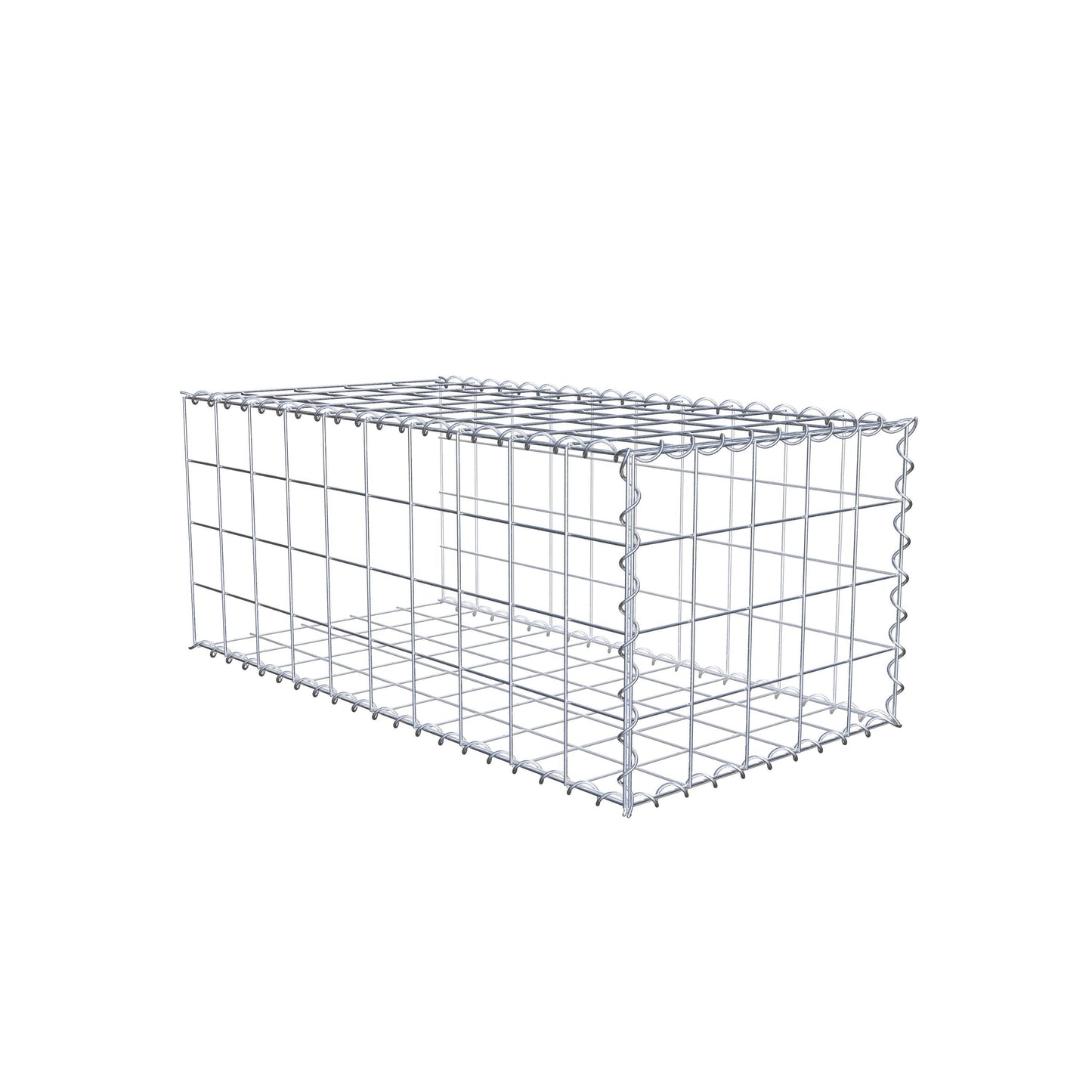 Opvokset gabion type 2 100 cm x 40 cm x 50 cm (L x H x D), maskestørrelse 10 cm x 10 cm, spiral
