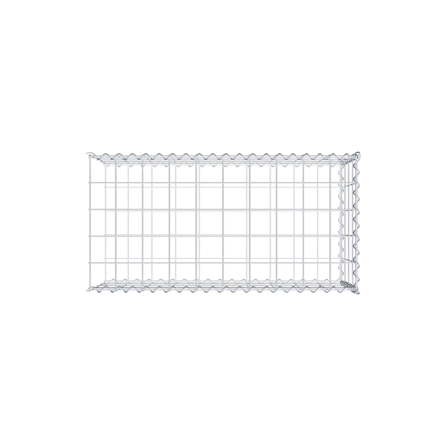 Opvokset gabion type 2 100 cm x 40 cm x 50 cm (L x H x D), maskestørrelse 10 cm x 10 cm, spiral