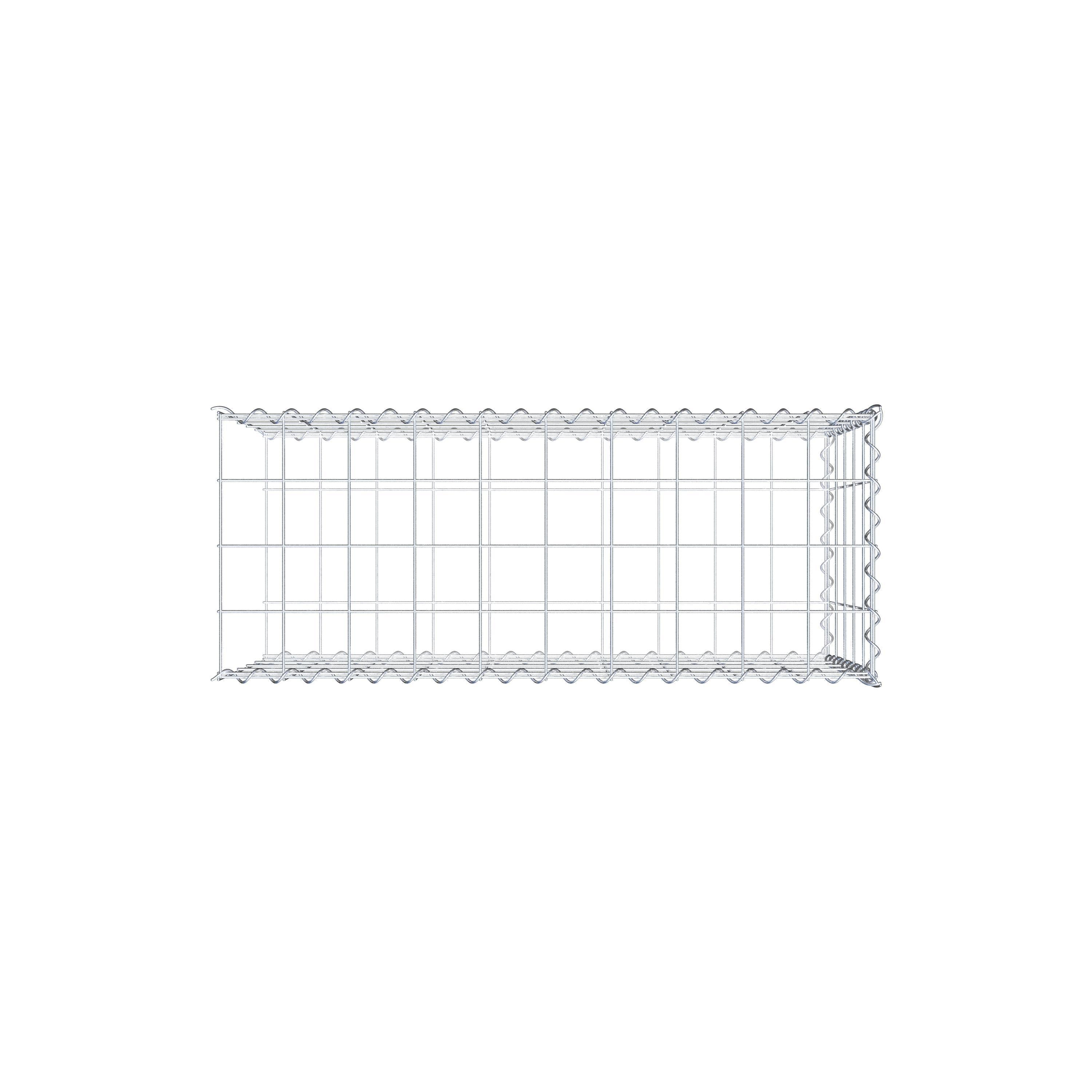 Gabião tipo 2 100 cm x 50 cm x 40 cm (C x A x P), malhagem 10 cm x 10 cm, espiral