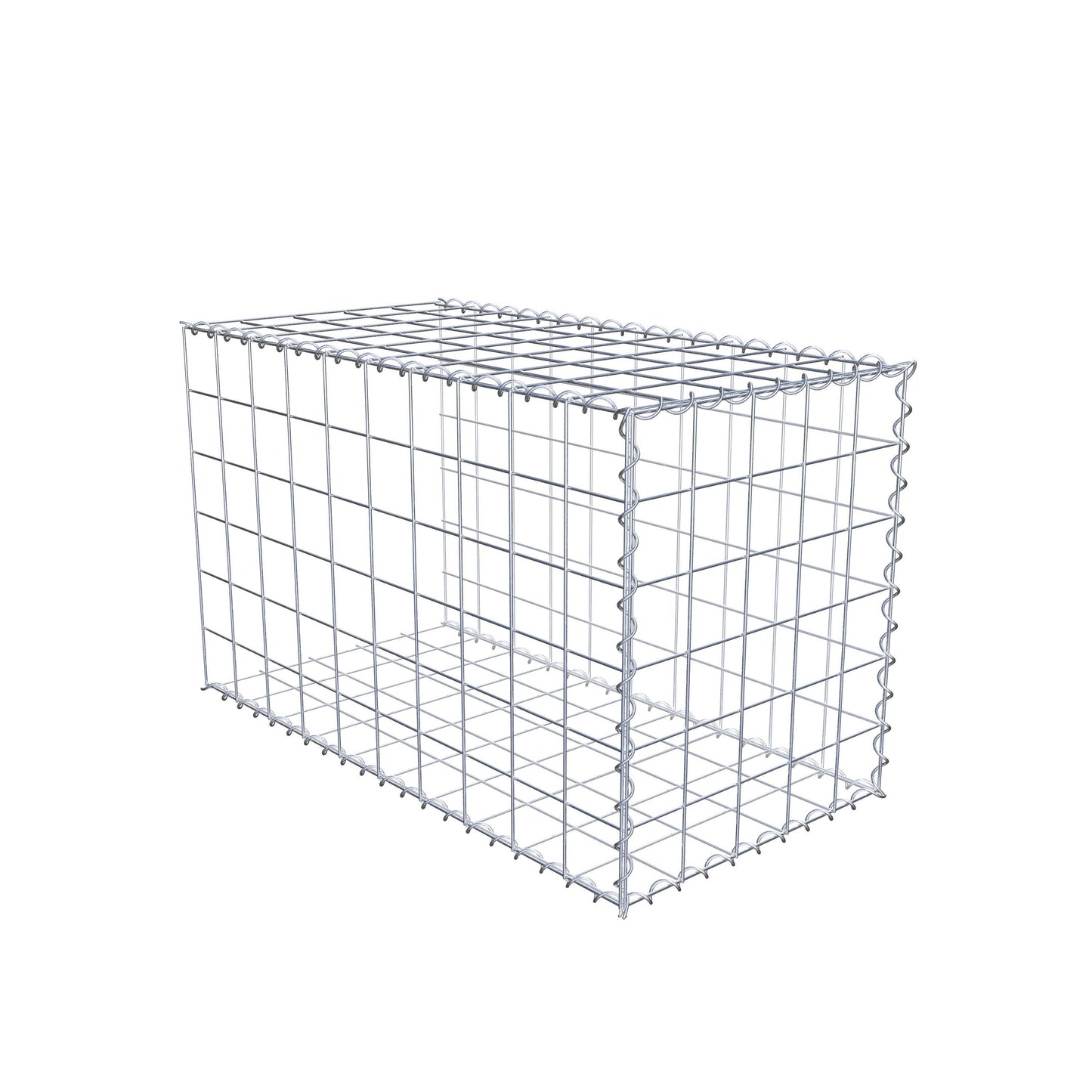 Gabion rapporté type 2 100 cm x 60 cm x 50 cm (L x H x P), mailles 10 cm x 10 cm, spirale