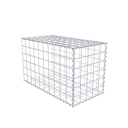 Gabion rapporté type 2 100 cm x 60 cm x 50 cm (L x H x P), mailles 10 cm x 10 cm, spirale