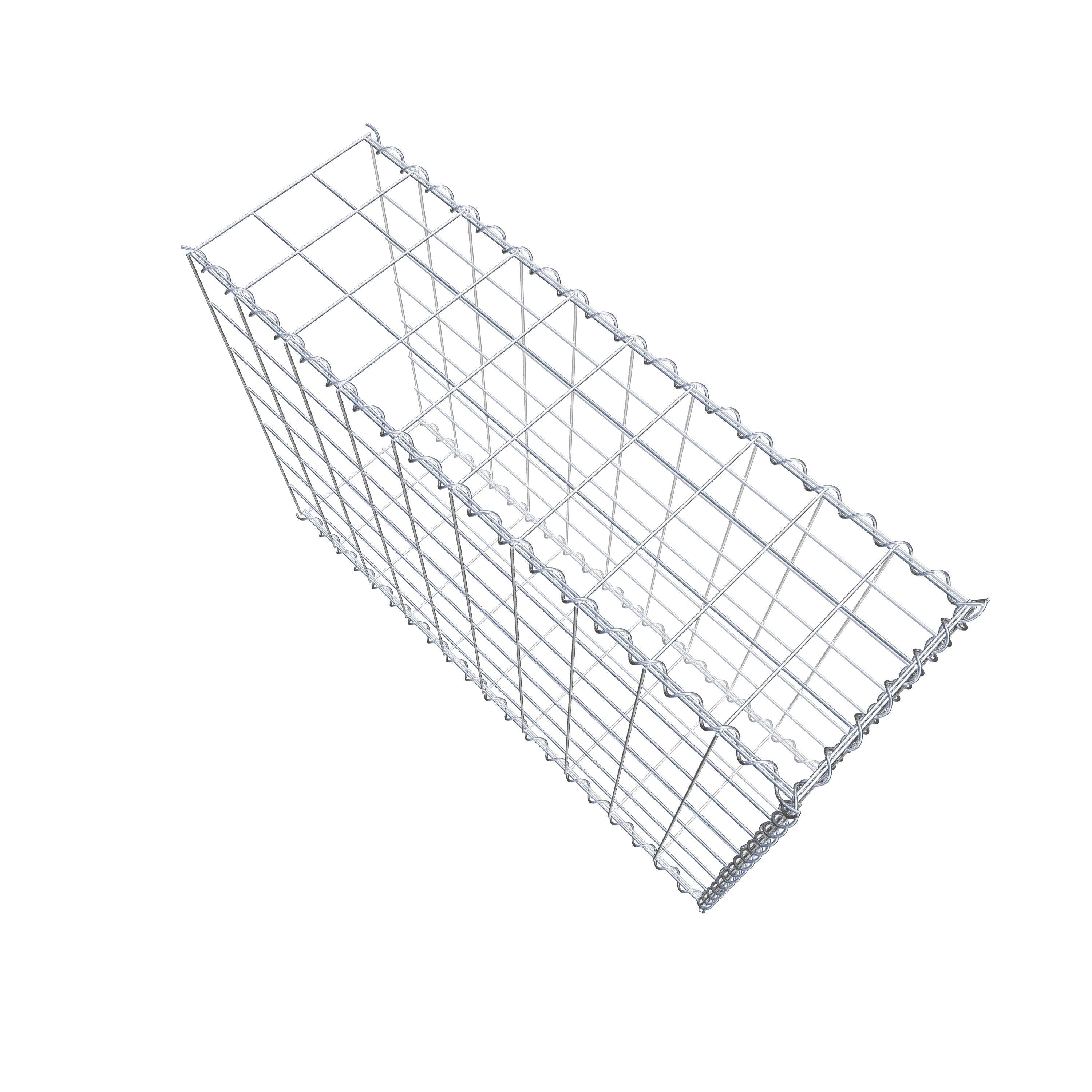 Påväxt gabion typ 2 100 cm x 70 cm x 30 cm (L x H x D), maskstorlek 10 cm x 10 cm, spiral