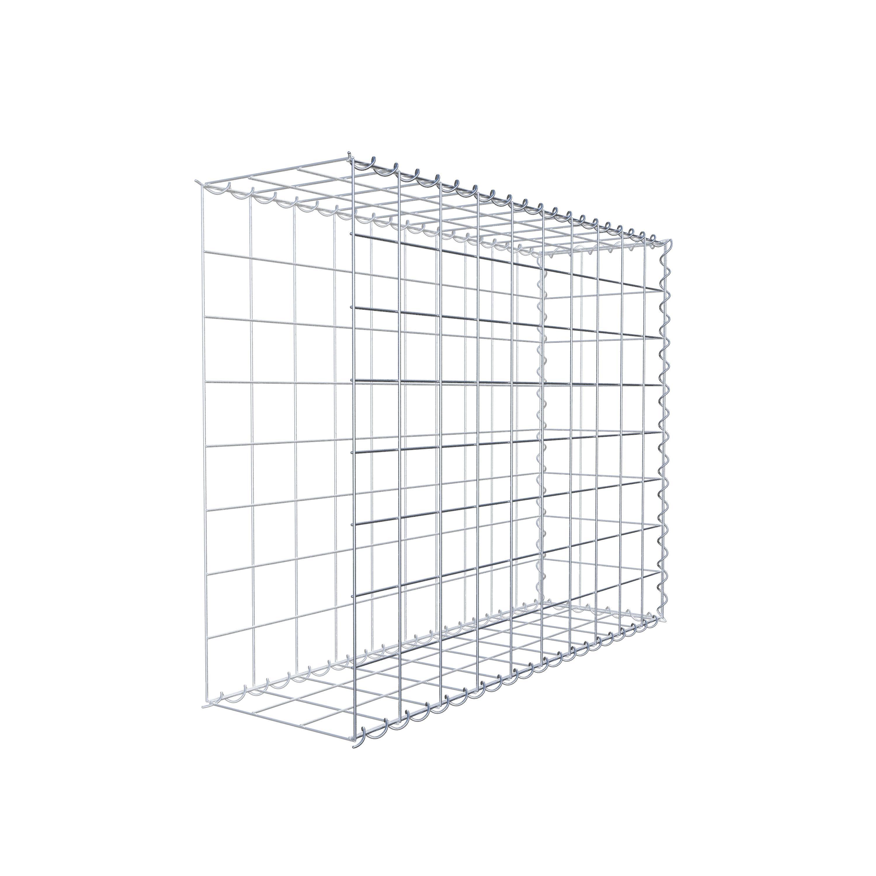 Påväxt gabion typ 2 100 cm x 80 cm x 30 cm (L x H x D), maskstorlek 10 cm x 10 cm, spiral