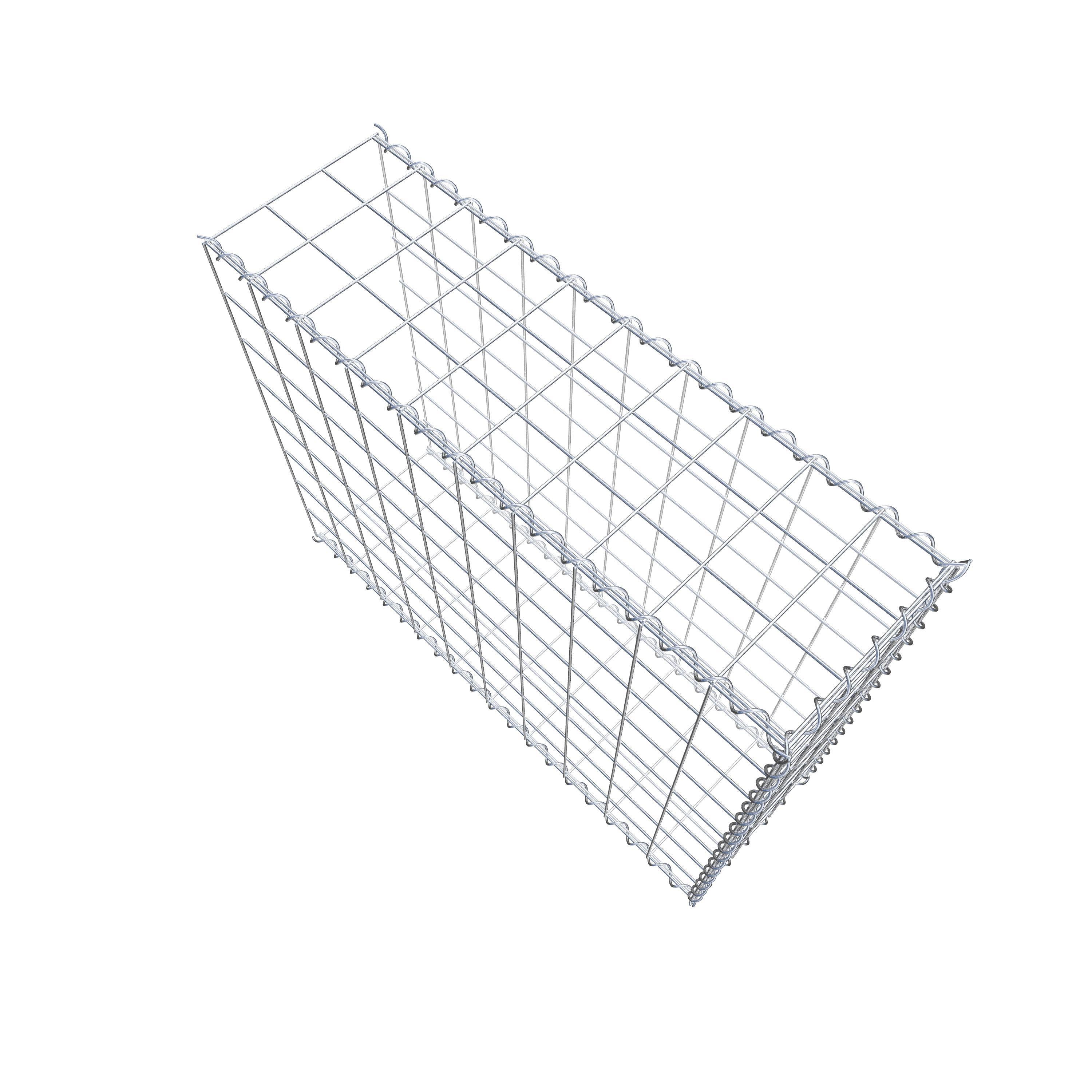 Påväxt gabion typ 2 100 cm x 80 cm x 30 cm (L x H x D), maskstorlek 10 cm x 10 cm, spiral