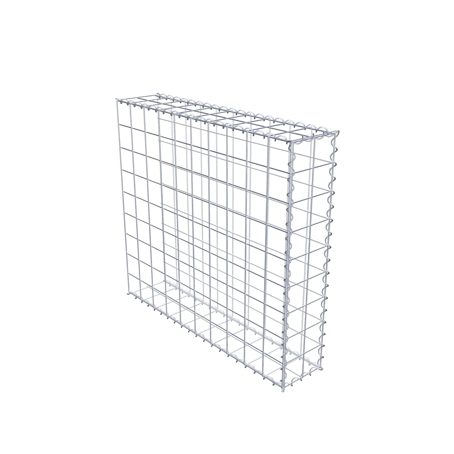 Opvokset gabion type 2 100 cm x 90 cm x 20 cm (L x H x D), maskestørrelse 10 cm x 10 cm, spiral