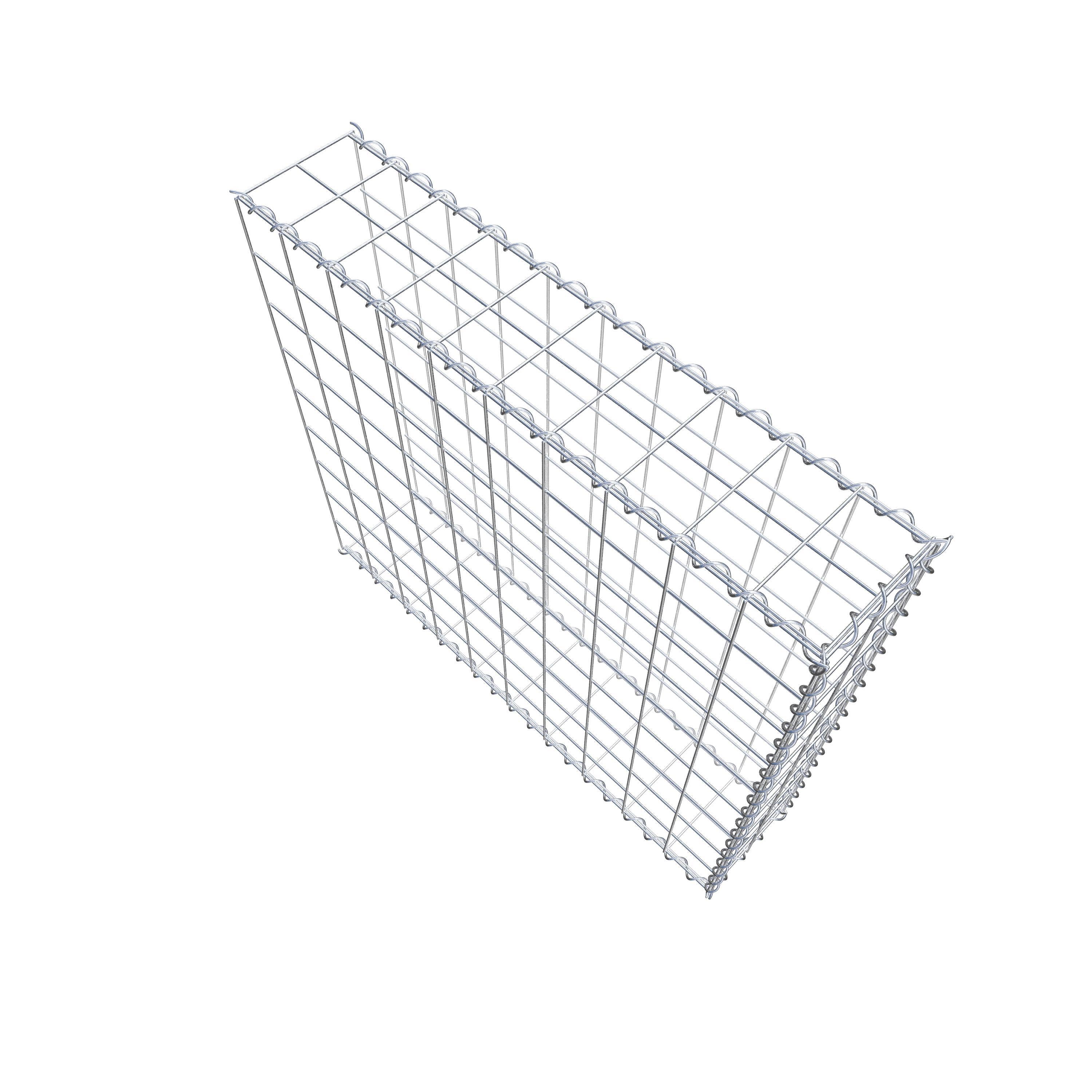 Opvokset gabion type 2 100 cm x 90 cm x 20 cm (L x H x D), maskestørrelse 10 cm x 10 cm, spiral