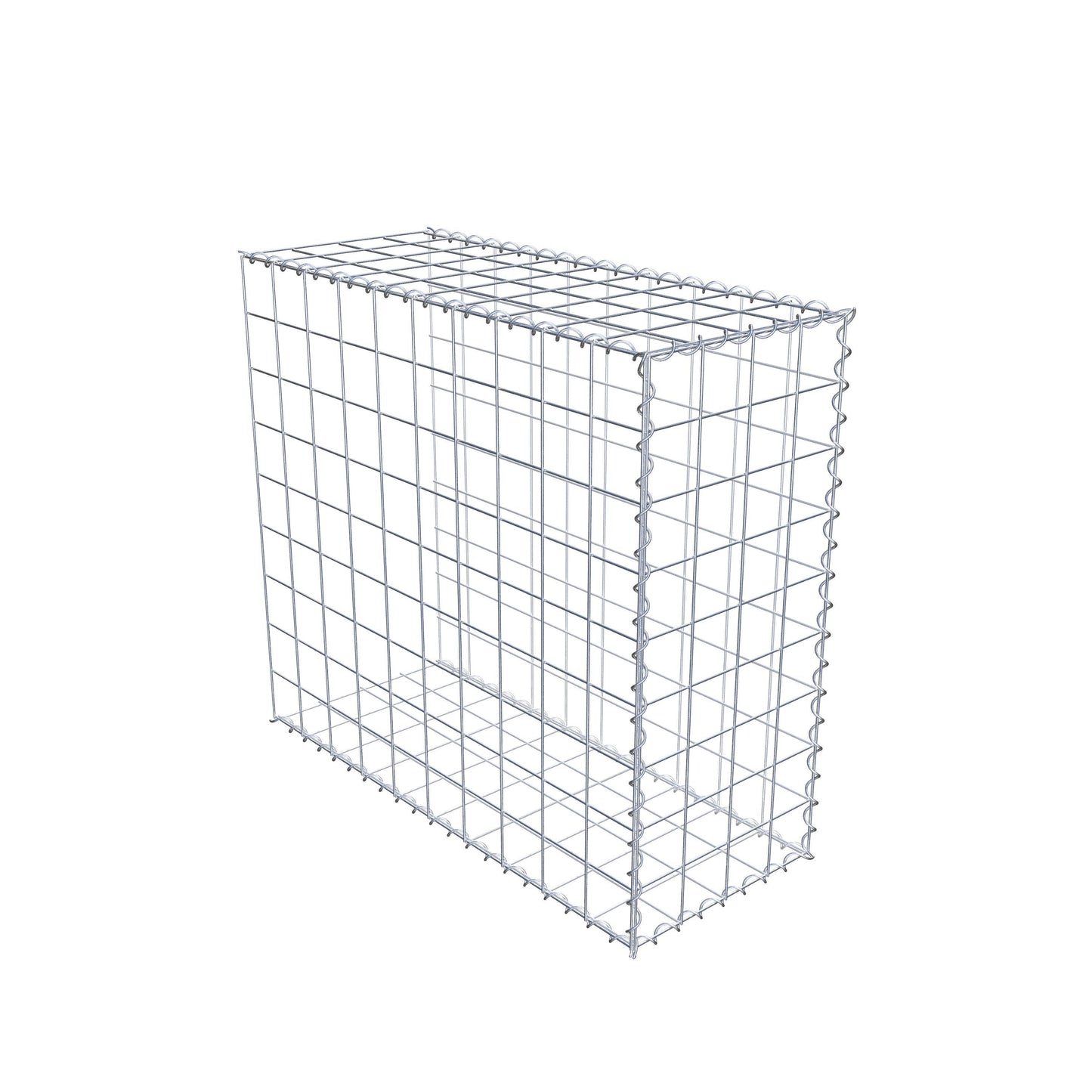 Gabion rapporté type 2 100 cm x 90 cm x 40 cm (L x H x P), mailles 10 cm x 10 cm, spirale