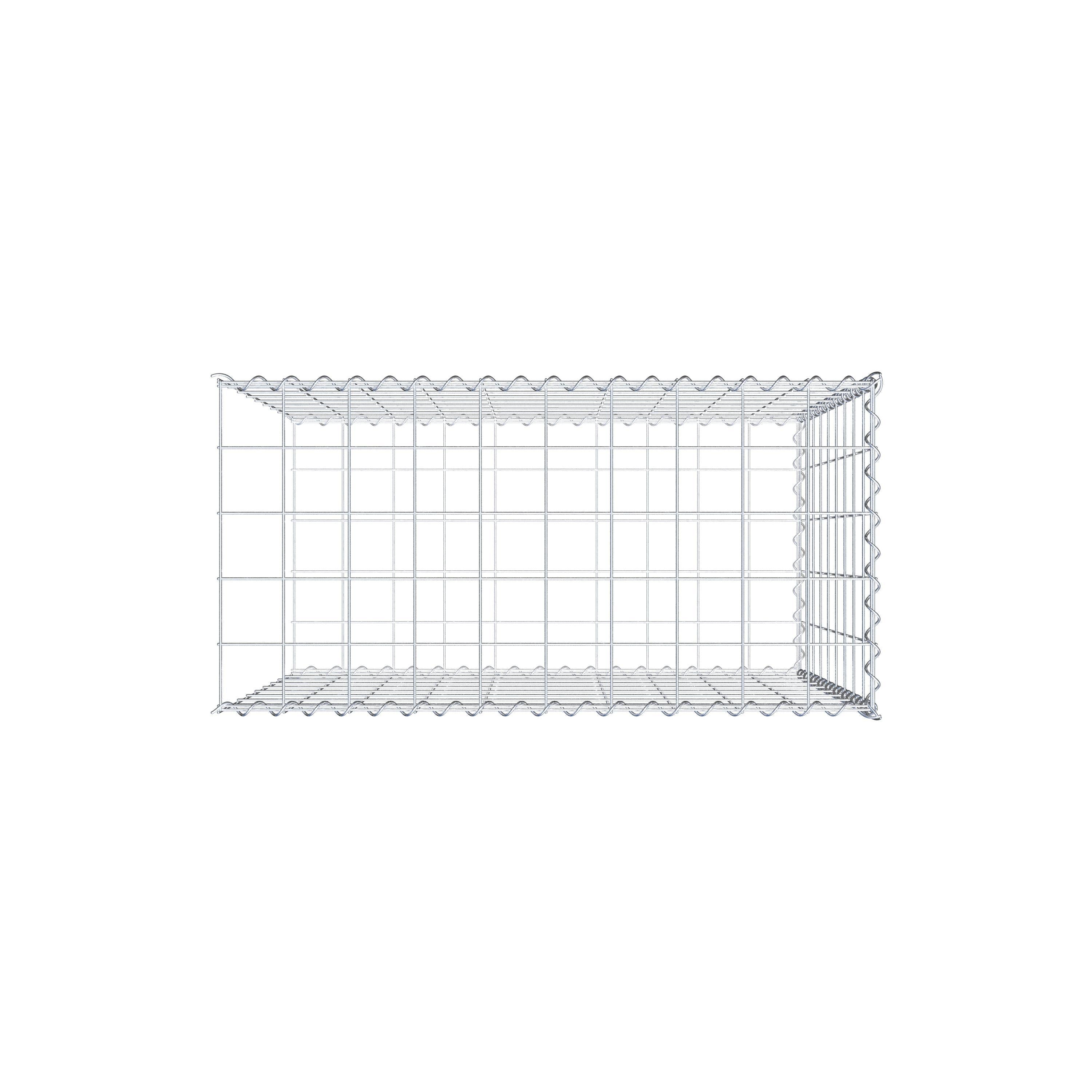 Grown-on gabion type 2 100 cm x 90 cm x 50 cm (L x H x D), mesh size 10 cm x 10 cm, spiral