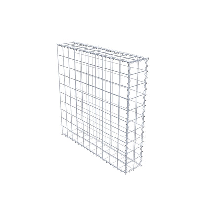 Gabion rapporté type 2 100 cm x 100 cm x 20 cm (L x H x P), mailles 10 cm x 10 cm, spirale