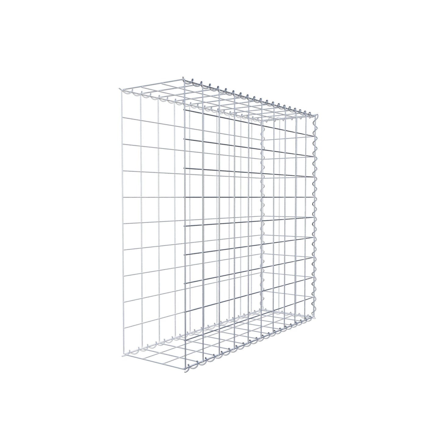 Gabion rapporté type 2 100 cm x 100 cm x 30 cm (L x H x P), mailles 10 cm x 10 cm, spirale