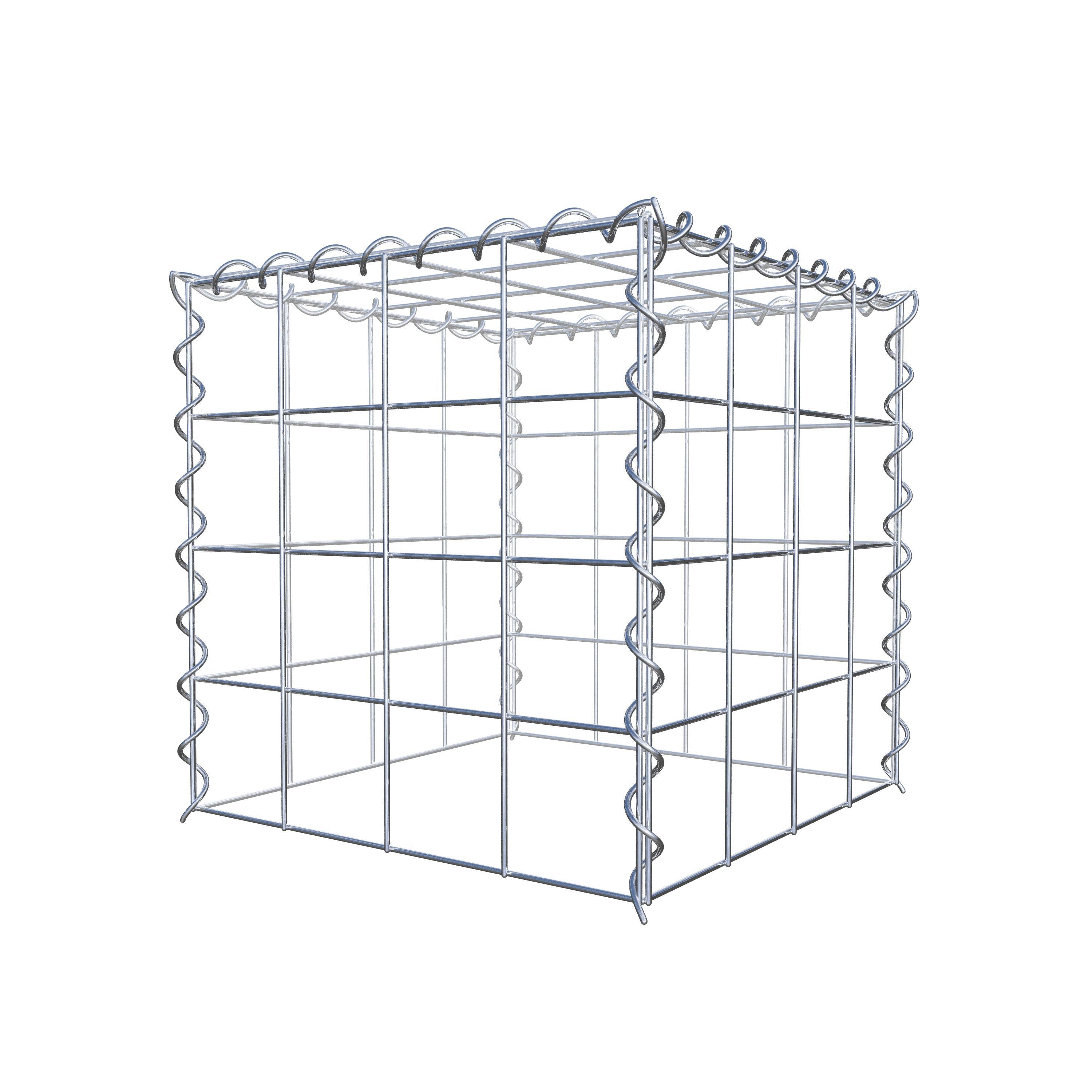 Opvokset gabion type 3 40 cm x 40 cm x 40 cm (L x H x D), maskestørrelse 10 cm x 10 cm, spiral