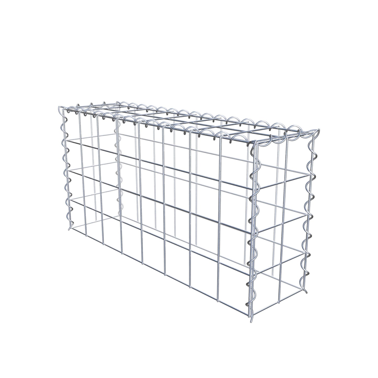Gabion rapporté type 3 80 cm x 40 cm x 20 cm (L x H x P), mailles 10 cm x 10 cm, spirale