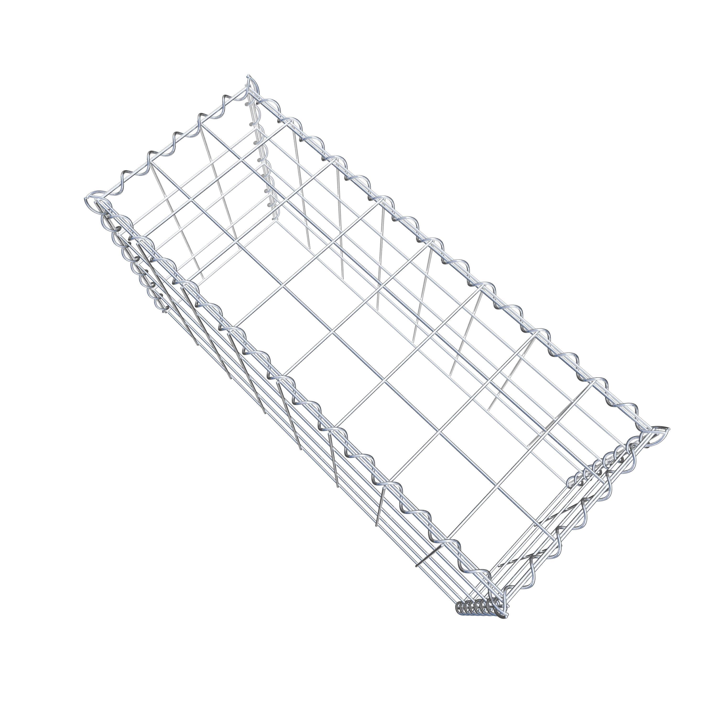 Opvokset gabion type 3 80 cm x 40 cm x 30 cm (L x H x D), maskestørrelse 10 cm x 10 cm, spiral