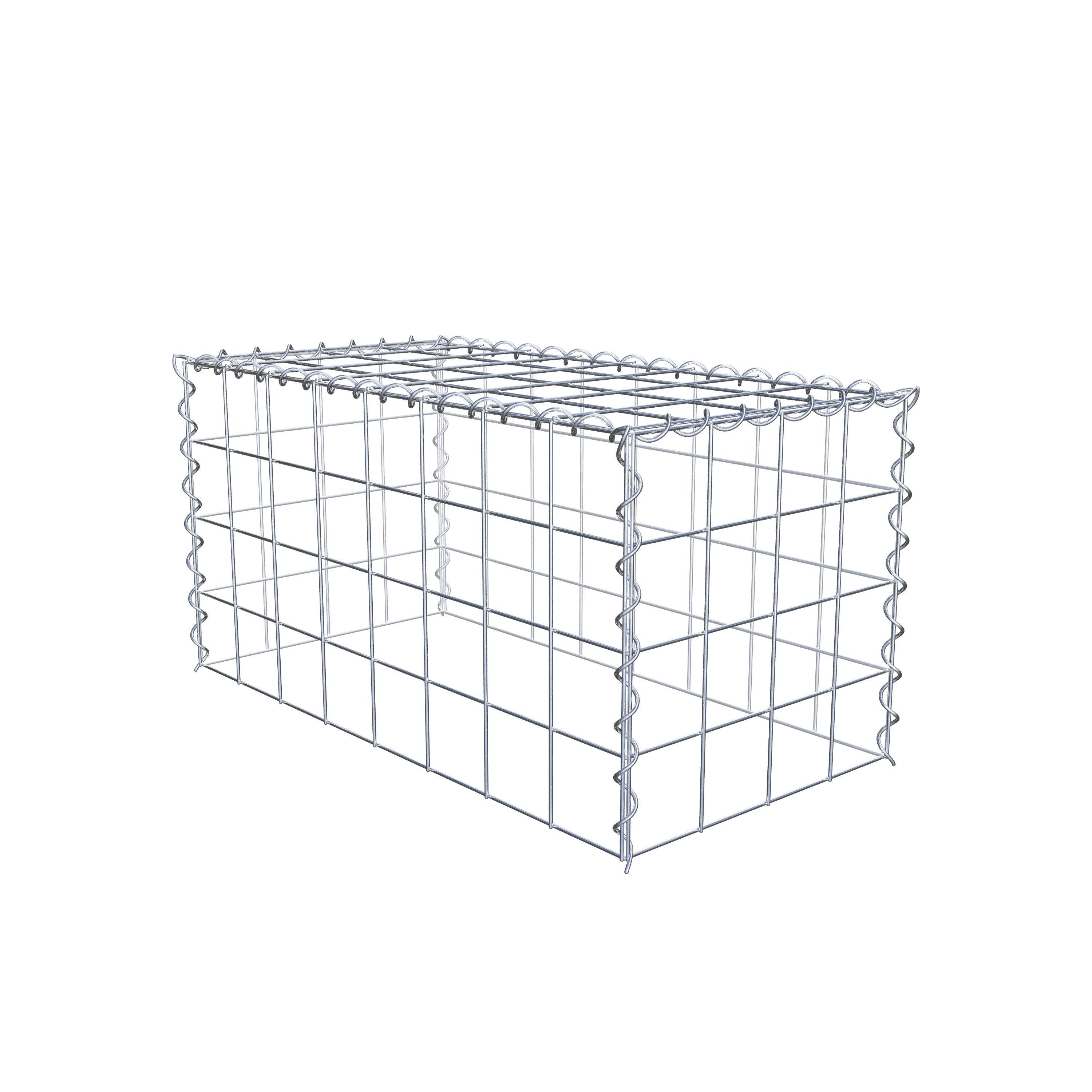 Opvokset gabion type 3 80 cm x 40 cm x 40 cm (L x H x D), maskestørrelse 10 cm x 10 cm, spiral