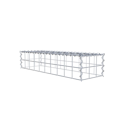 Grown-on gabion type 3 100 cm x 20 cm x 30 cm (L x H x D), mesh size 10 cm x 10 cm, spiral