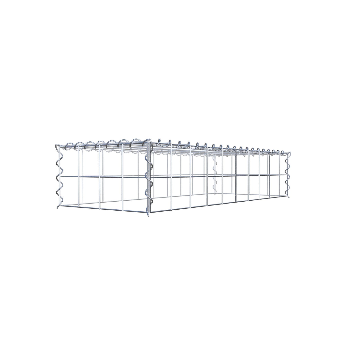 Extra gabion typ 3 100 cm x 20 cm x 40 cm (L x H x D), maskstorlek 10 cm x 10 cm, spiral