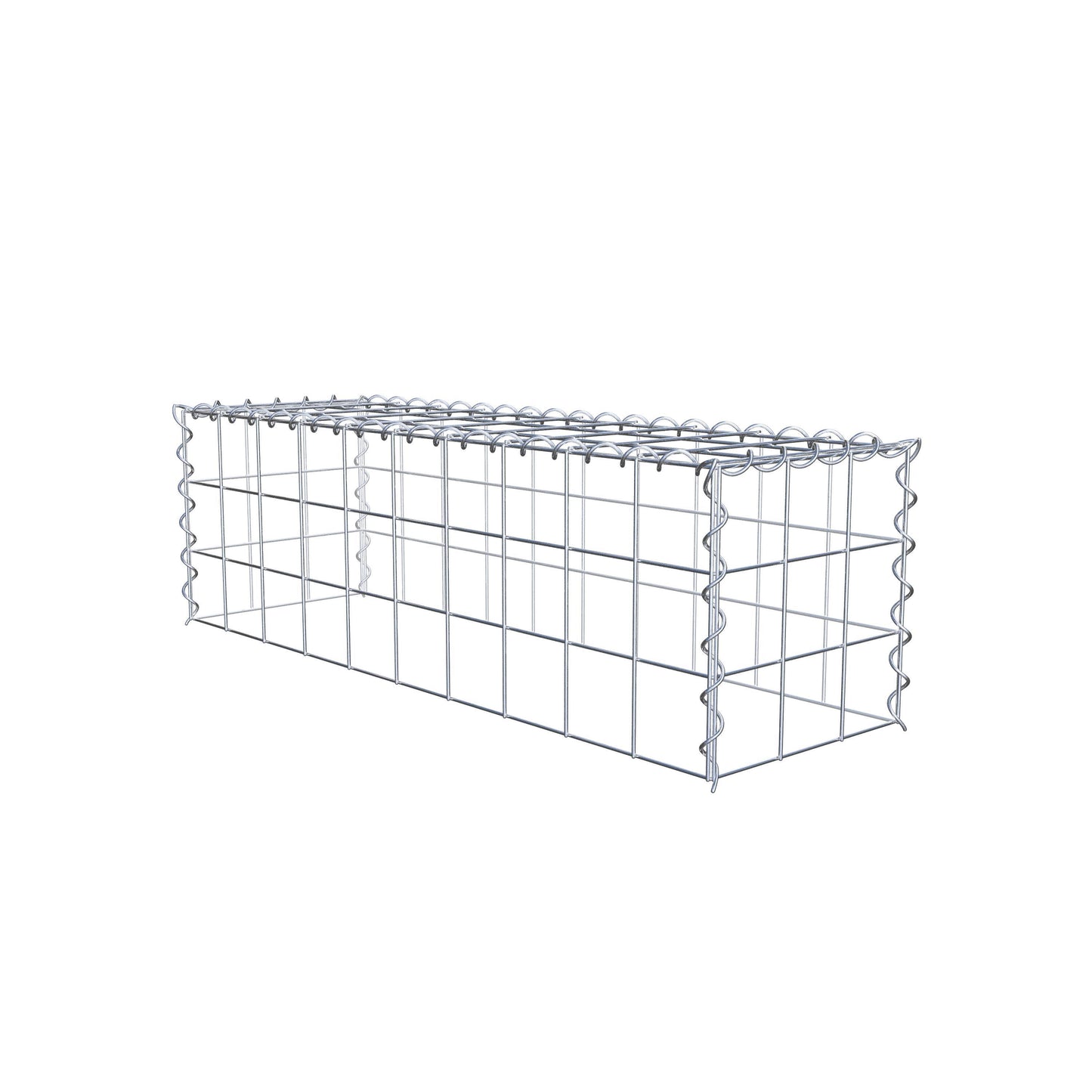 Opvokset gabion type 3 100 cm x 30 cm x 30 cm (L x H x D), maskestørrelse 10 cm x 10 cm, spiral