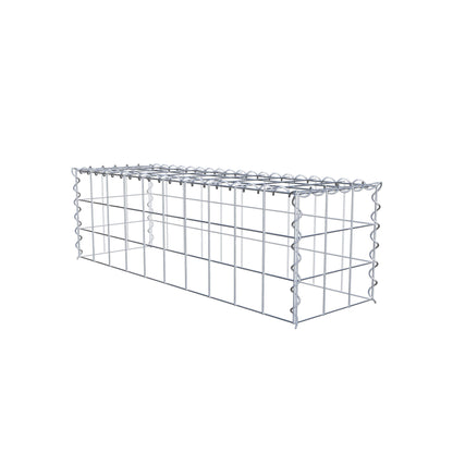 Opvokset gabion type 3 100 cm x 30 cm x 30 cm (L x H x D), maskestørrelse 10 cm x 10 cm, spiral