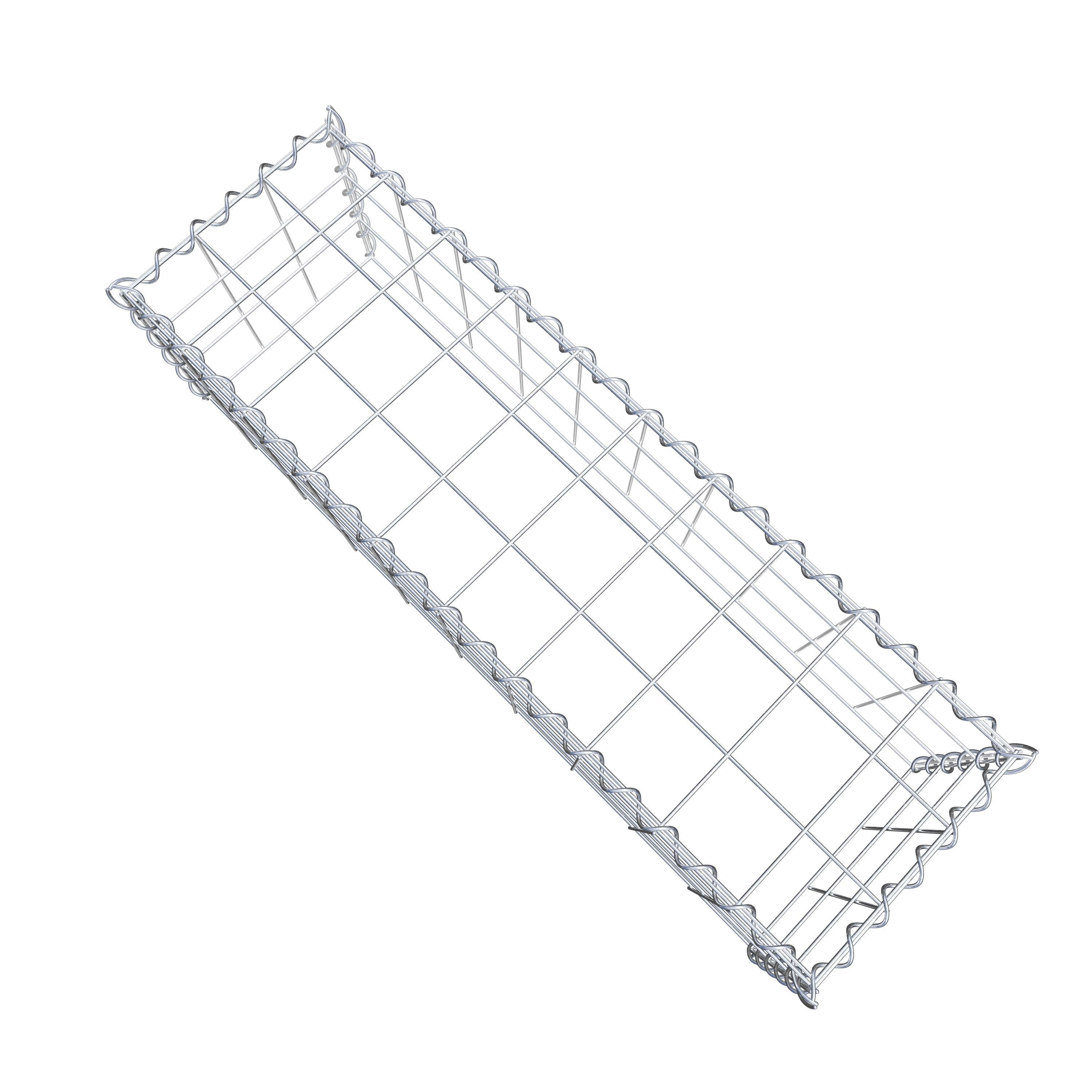 Aangegroeide schanskorf type 3 100 cm x 30 cm x 30 cm (L x H x D), maaswijdte 10 cm x 10 cm, spiraal