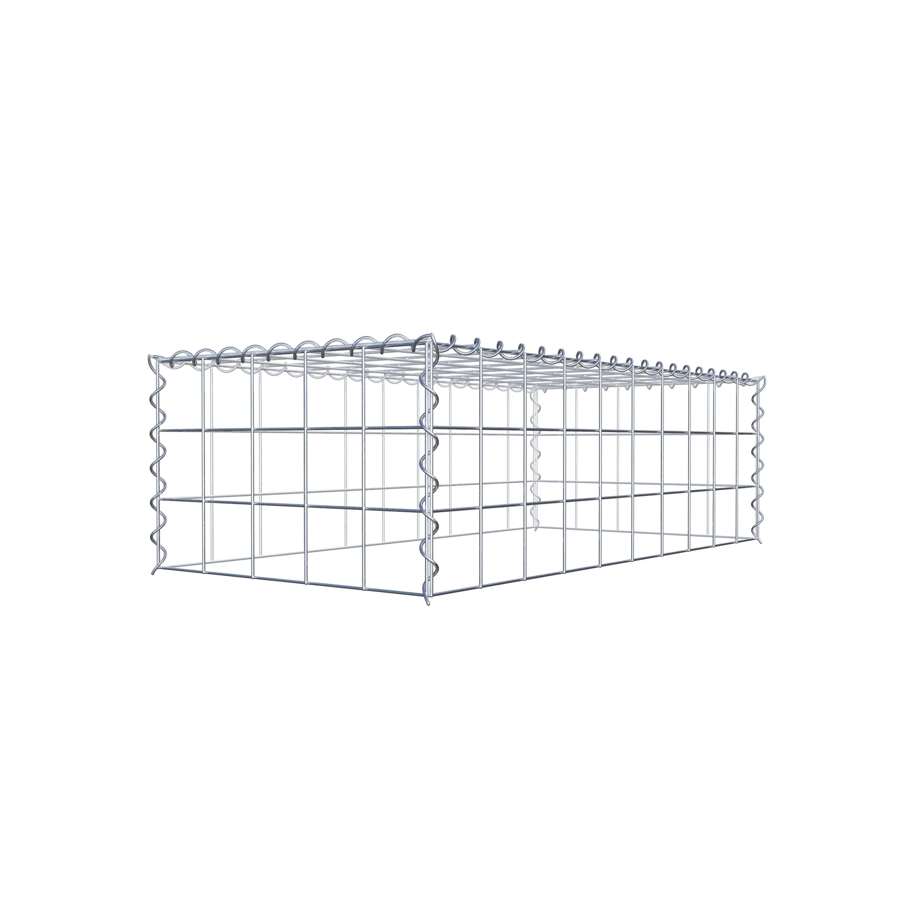 Anbaugabione Typ 3 100 cm x 30 cm x 50 cm (L x H x T), Maschenweite 10 cm x 10 cm, Spirale