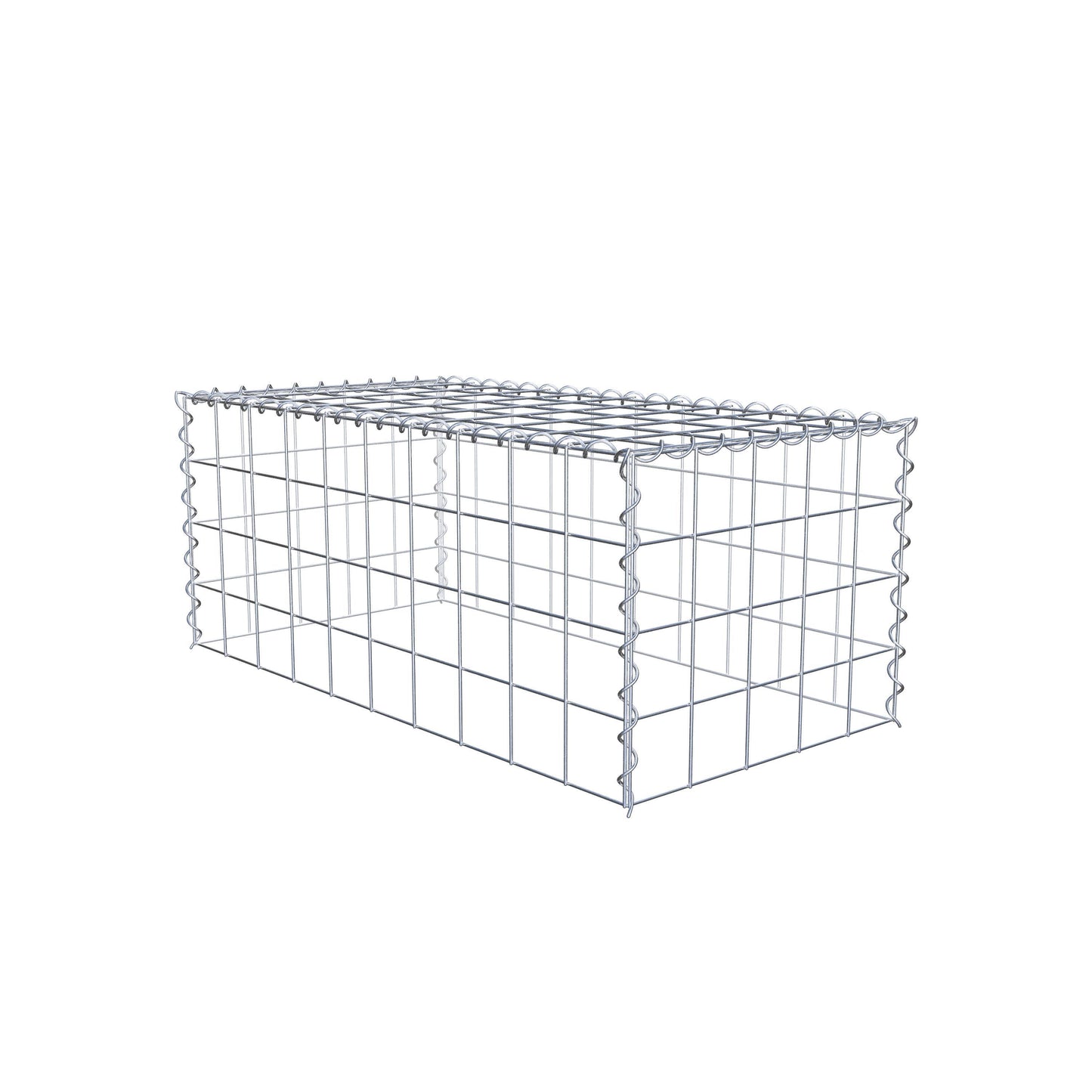 Gabion rapporté type 3 100 cm x 40 cm x 50 cm (L x H x P), mailles 10 cm x 10 cm, spirale